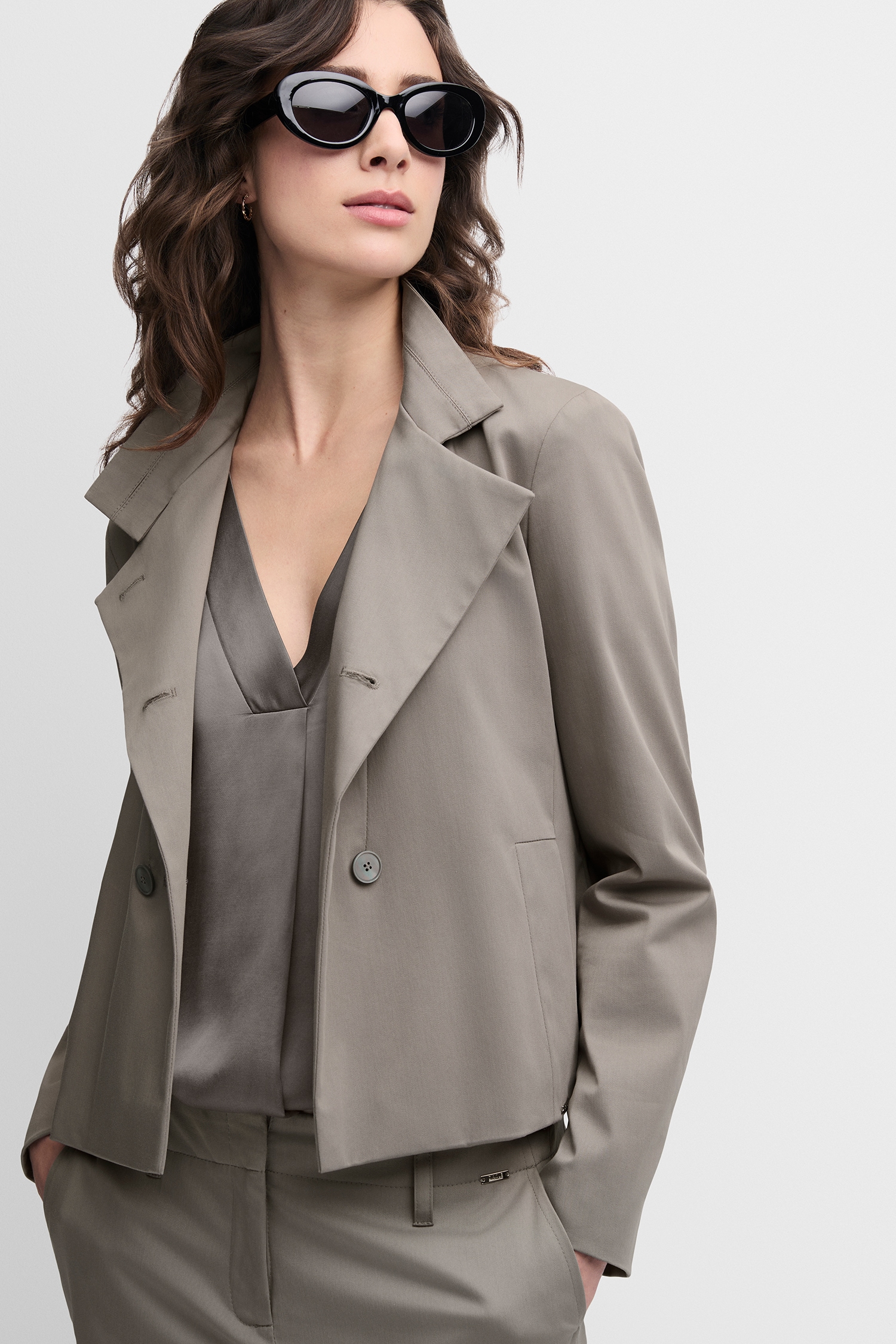 Cinque Kurzblazer "CILOKA" Stehkragen und doppelreihige Knopfleiste, Regula günstig online kaufen