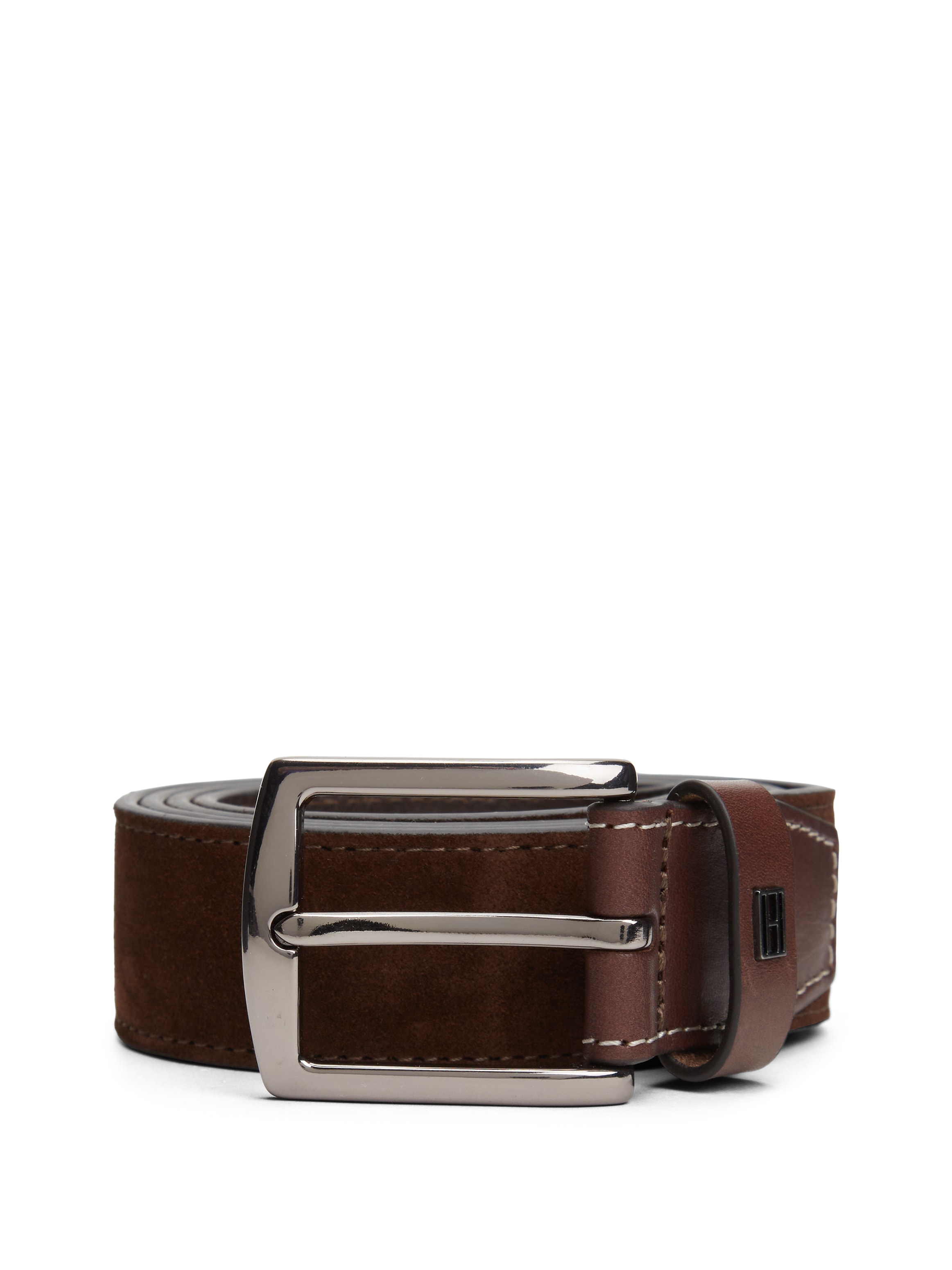 Tommy Hilfiger "DENTON ELEVATED SUEDE 3,5 cm breit" aus Wildleder, kontrastfarbene Ziernähte