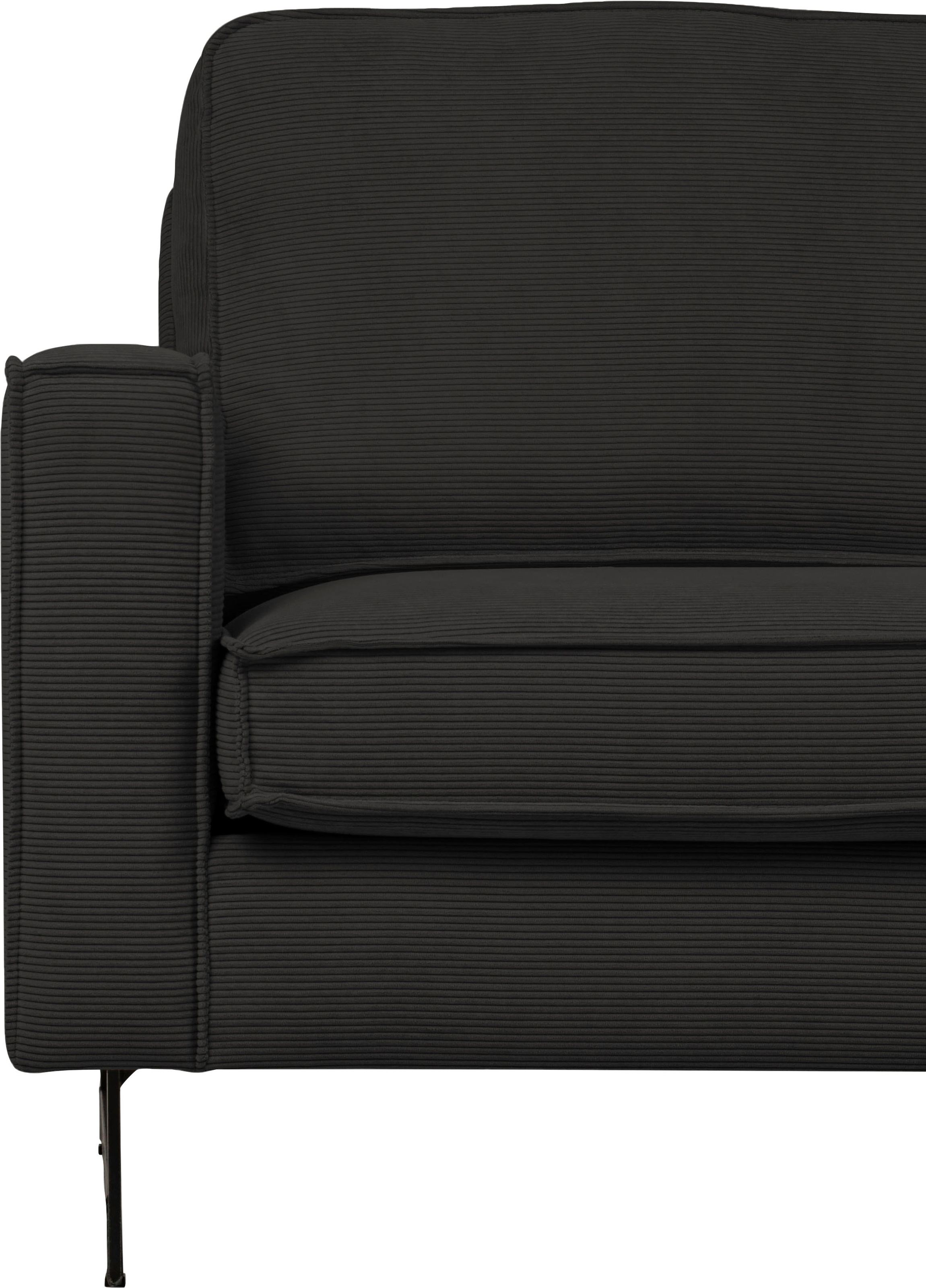 Places of Style Ecksofa »Pinto, 290 cm, Ottomane links / rechts«, Cord, Feincord, Luxus-Microfaser Leder und Chenille