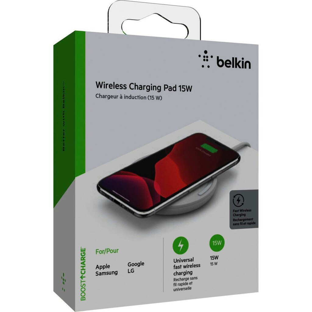 Belkin Wireless Charger »Wireless Charging Pad mit USB-C Kabel & NT«