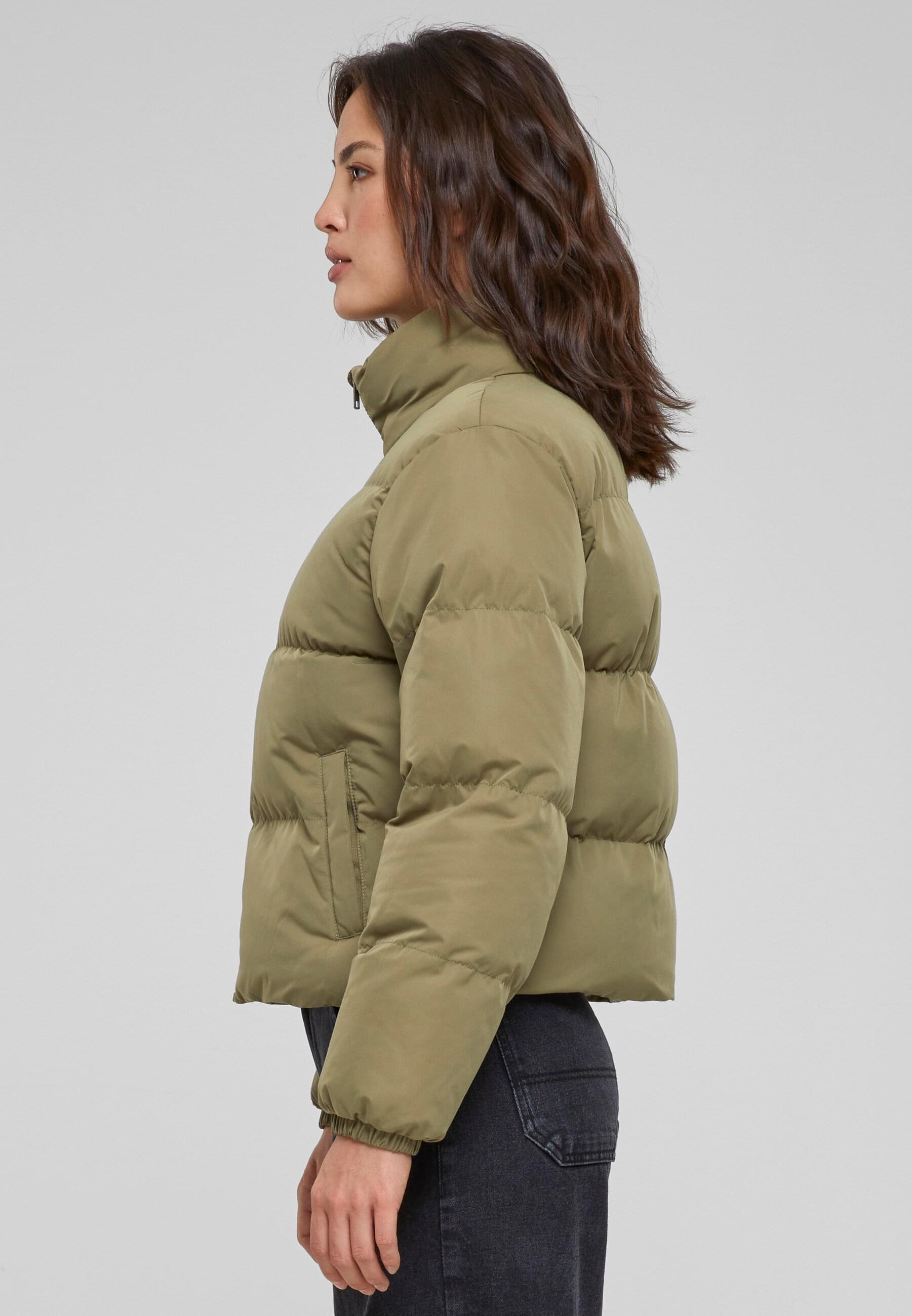 URBAN CLASSICS Winterjacke »Urban Classics Damen Ladies Short Peached Puffer Jacket«, (1 St.), ohne Kapuze