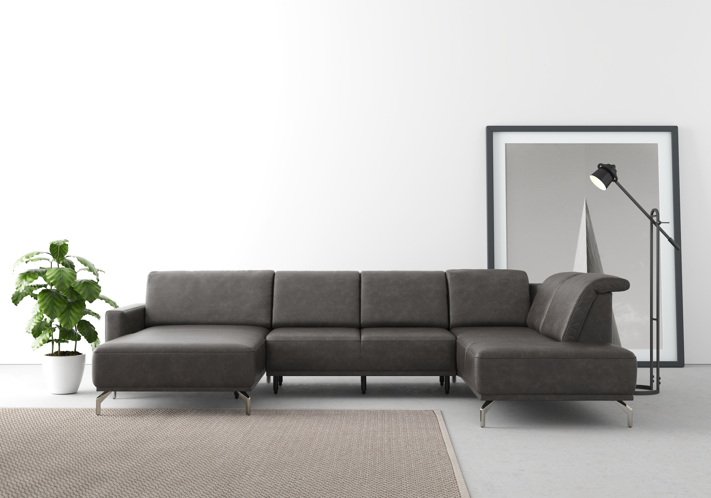 sit&more Wohnlandschaft "Bailando U-Form" wahlweise mit Kopfteilverstellung günstig online kaufen