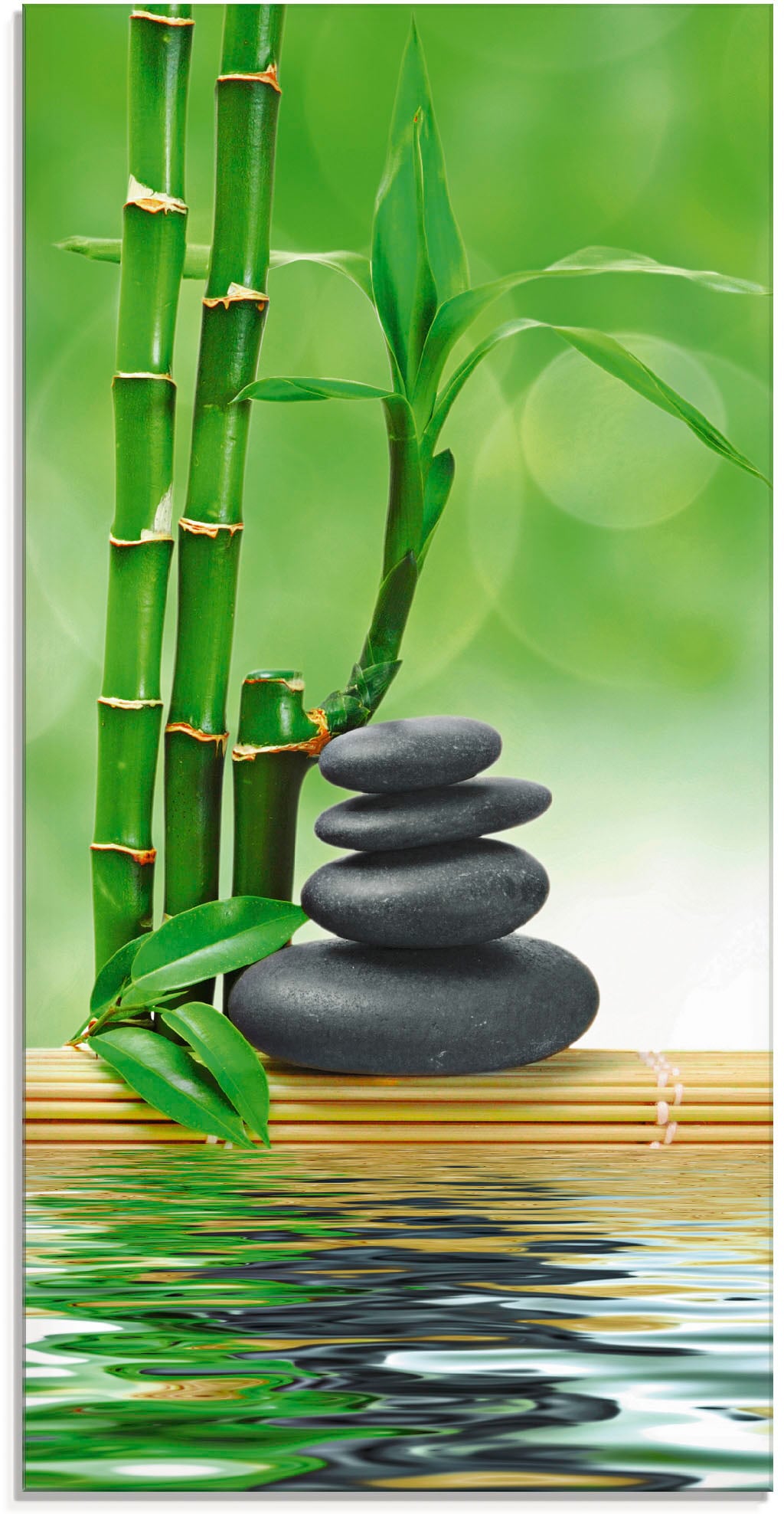 Artland Glasbild "Spa Konzept Zen Basaltsteine" Zen 1 Stk. tlg. in verschiedenen Größen