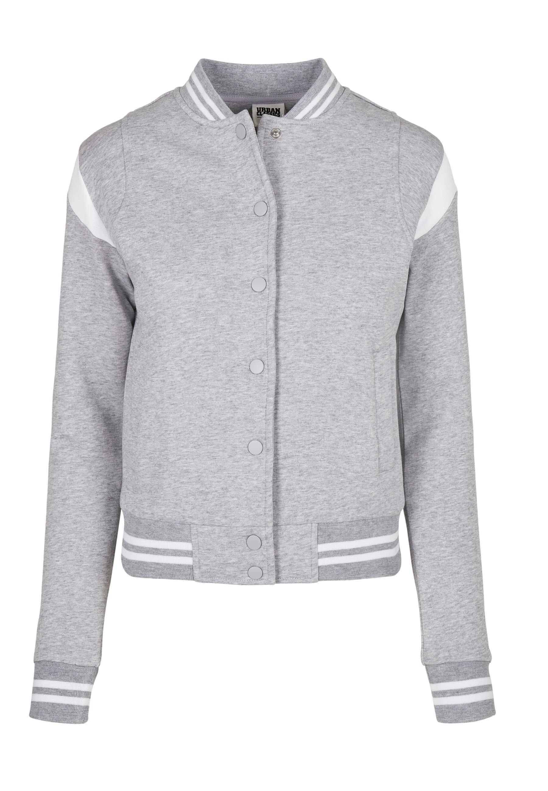 URBAN CLASSICS Collegejacke "Urban Classics Damen Ladies Organic Inset College Sweat Jacket", (1 St.), ohne Kapuze