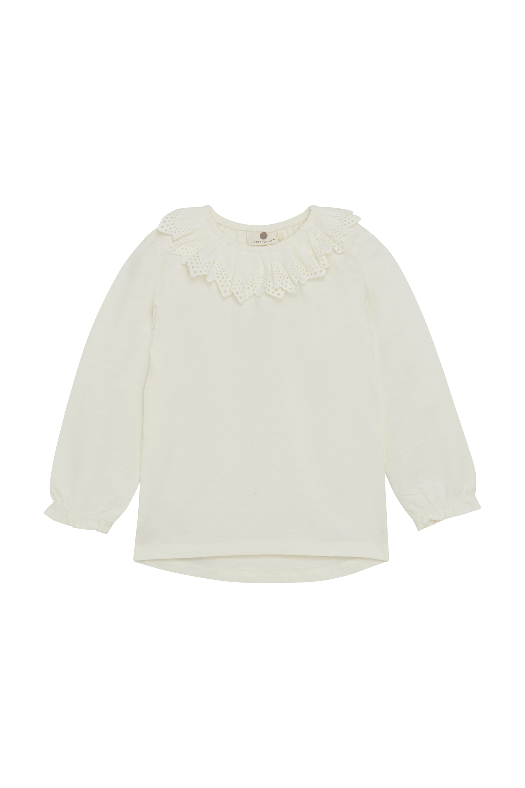 EN FANT Mädchen Langarmshirt "Langarmshirt ENT-shirt LS", beige, Gr. 98, Obermaterial: 95% Baumwolle CO. 5% Elasthan EL., Shirts