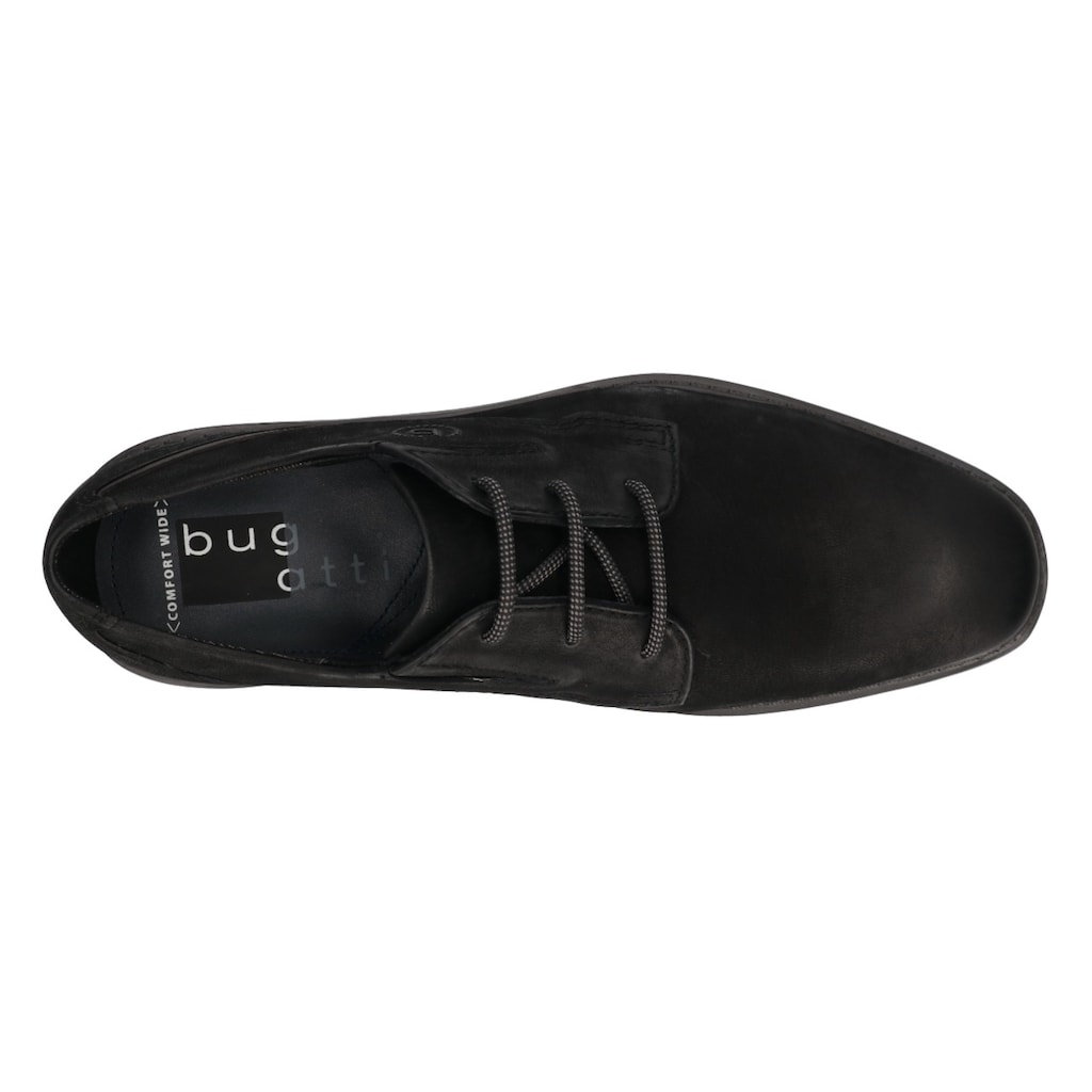 bugatti Schnürschuh, mit seitlicher Logoprägung, Freizeitschuh, Halbschuh, Schnürschuh