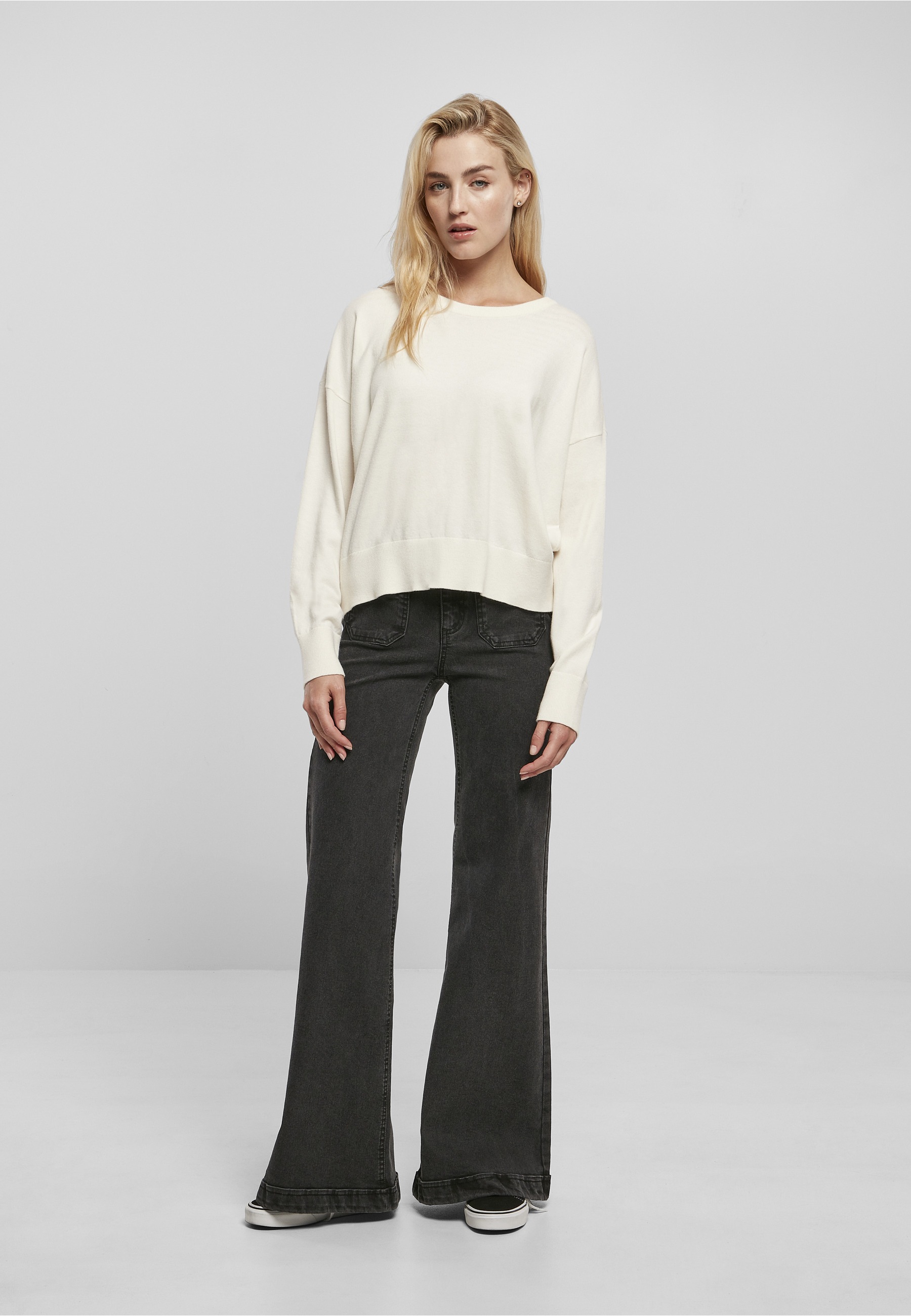 URBAN CLASSICS Fleecepullover »Urban Classics Damen Ladies Eco Viscose Oversized Basic Sweater«, 1 Stk.
