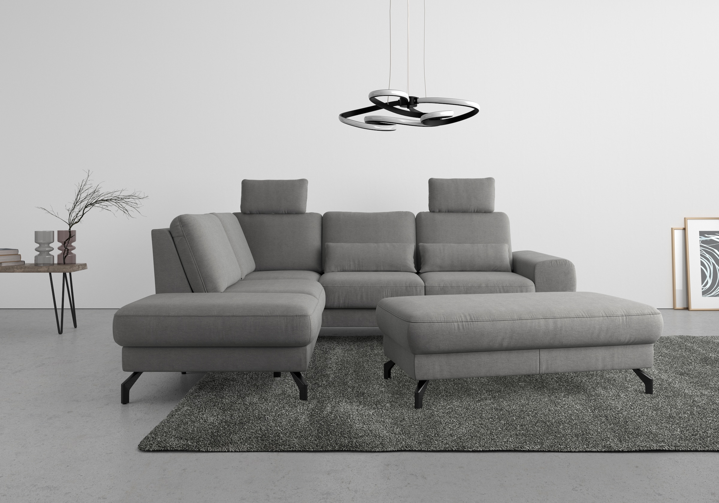 sit&more Ecksofa "Cinturo L-Form", inklusive Sitztiefenverstellung und Fede günstig online kaufen