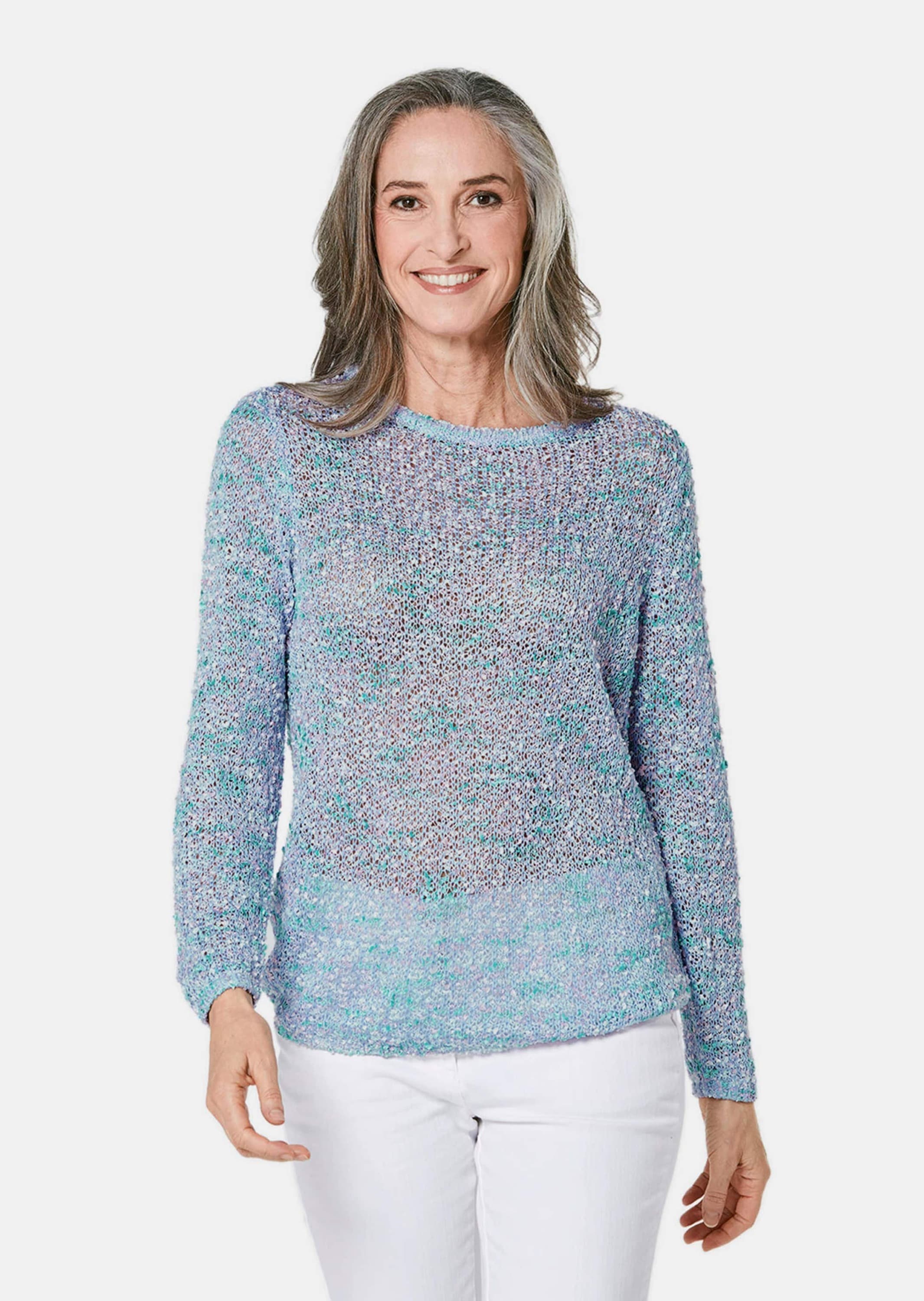 GOLDNER Strickpullover »Pullover Effektvoller locker gestrickter Bändchengarnpullover«