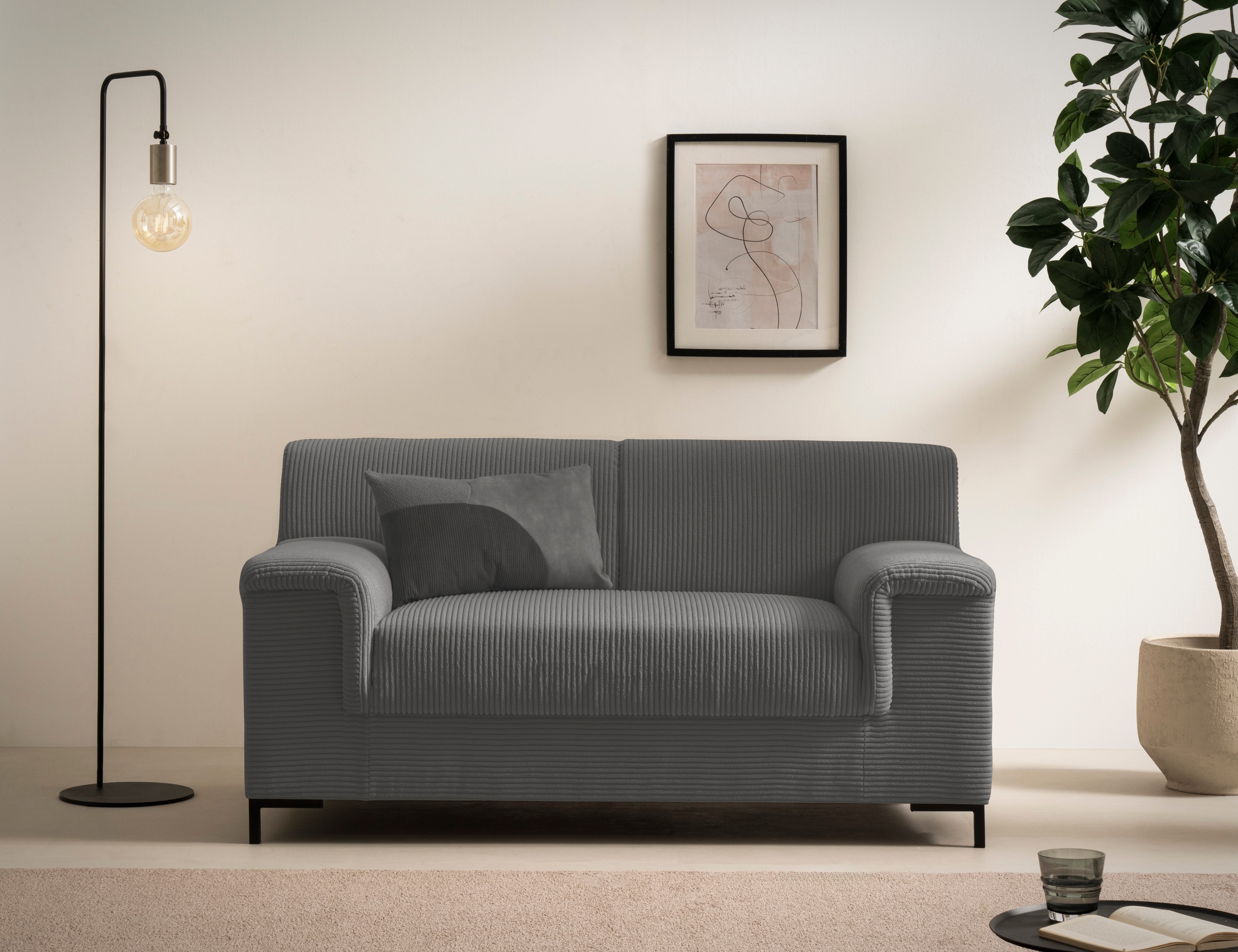 Home affaire 1,5-Sitzer "Jamie 2 B/T/H: 144/81/76 cm, auch in Cord" zeitlos günstig online kaufen