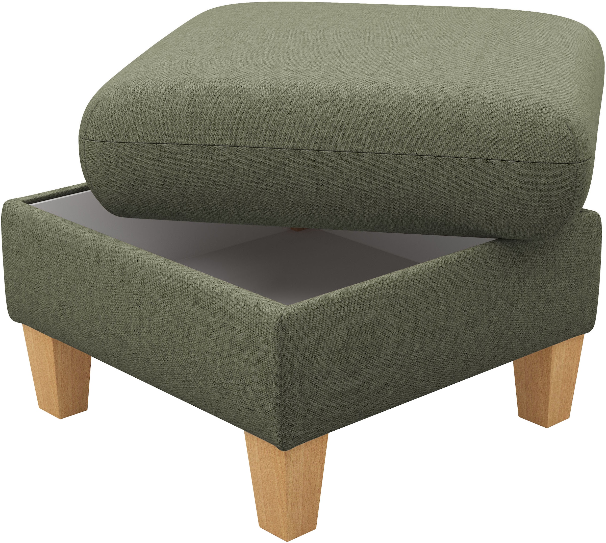Home affaire Polsterhocker »Rochelle«, (1 St.), Massive 12 cm Holzbeine