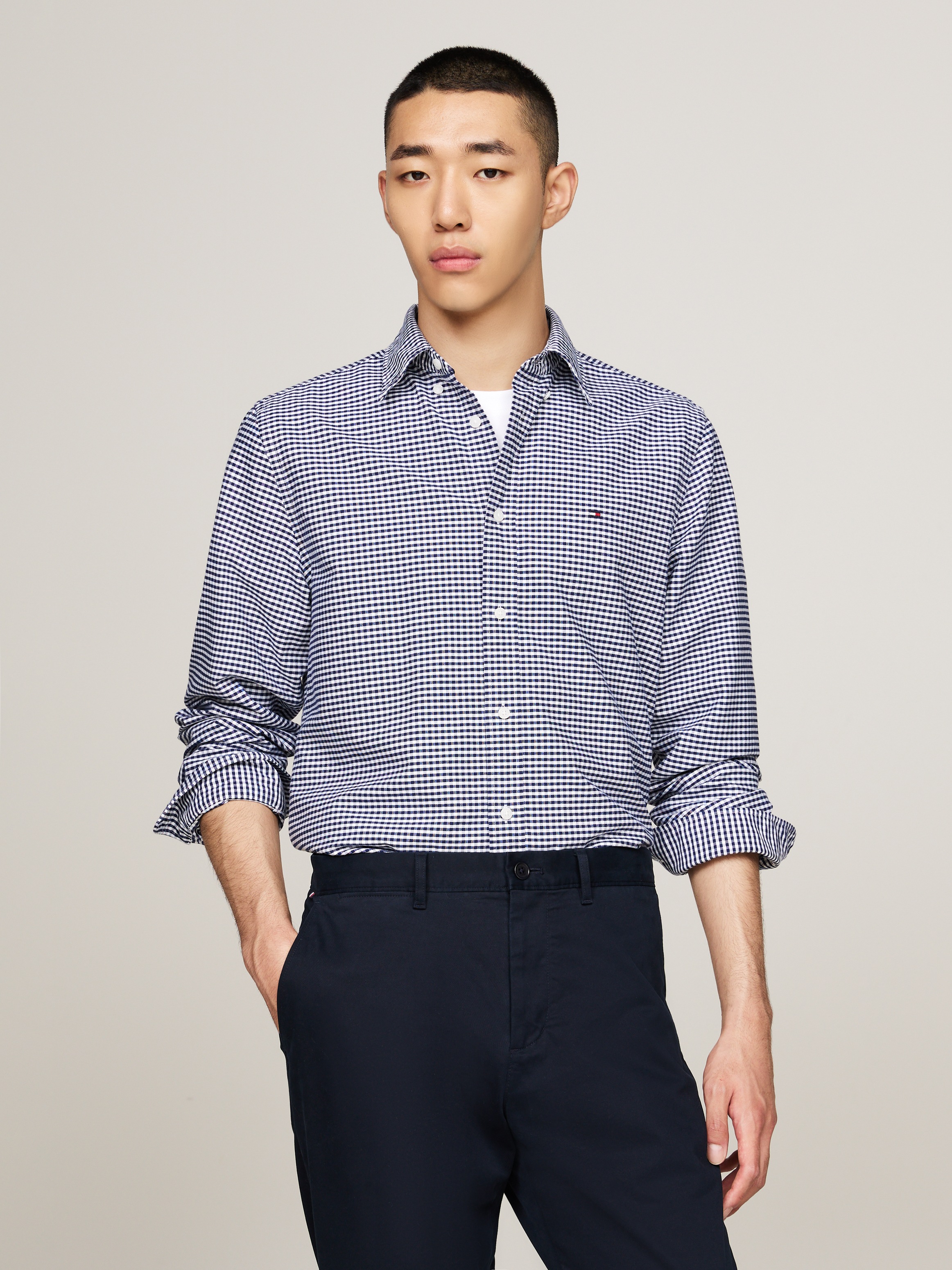 Tommy Hilfiger Langarmhemd "HERITAGE OXFORD GINGHAM RF SHIRT", mit modische günstig online kaufen