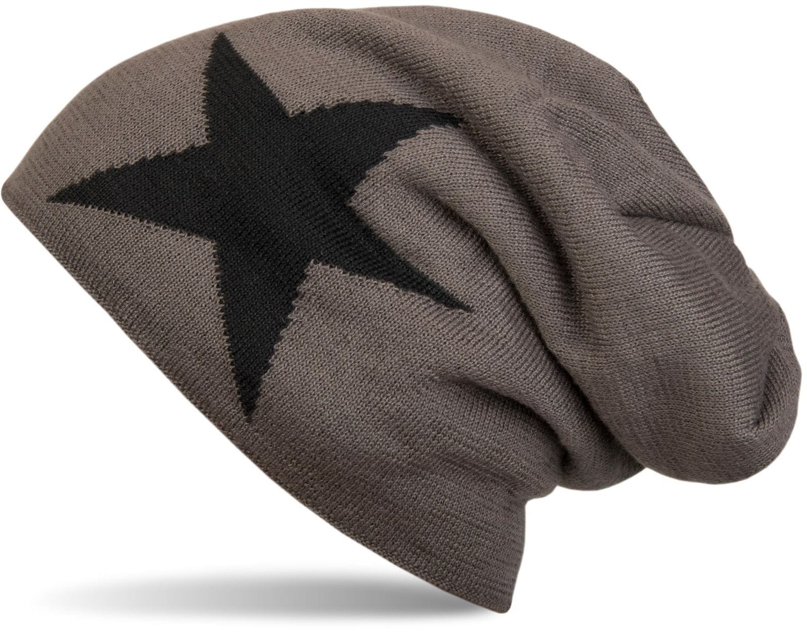 styleBREAKER Strickmütze "Strick Beanie Mütze mit Stern" 1 Stk.