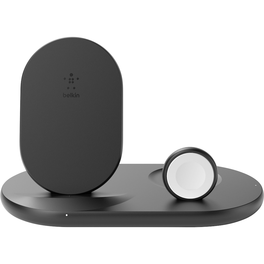 Belkin Wireless Charger »Belkin drahtloses 3-in-1 Ladegerät für iPhone, Apple Watch und AirPods«, (kompatibel für fast alle Apple iPhone, Apple Watch und AirPods)