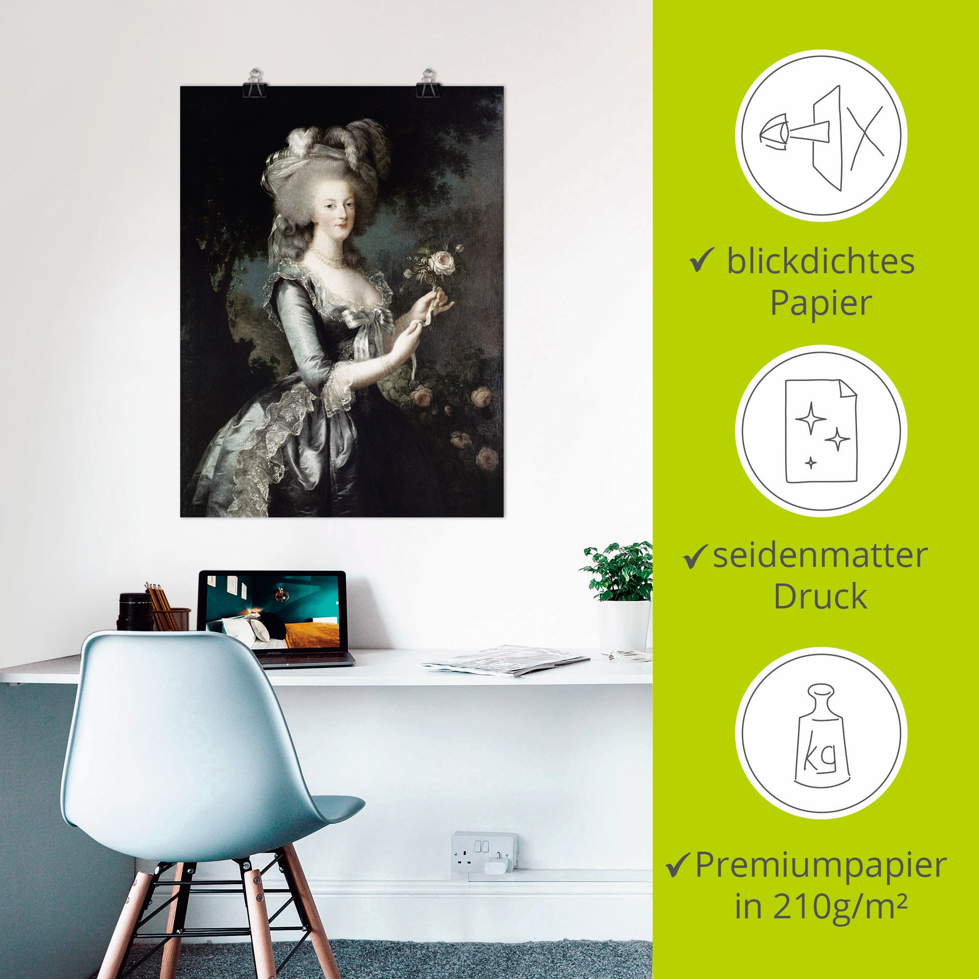 Artland Wandbild »Marie Antoinette, 1783«, Menschen, (1 St.), als Alubild, Outdoorbild, Leinwandbild, Poster in verschied. Größen