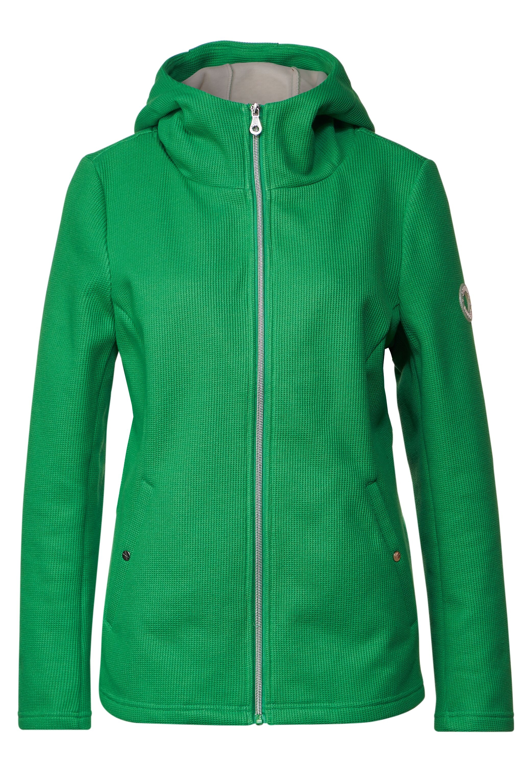 STREET ONE Kapuzenfleecejacke, ohne Kapuze, mit Kapuze