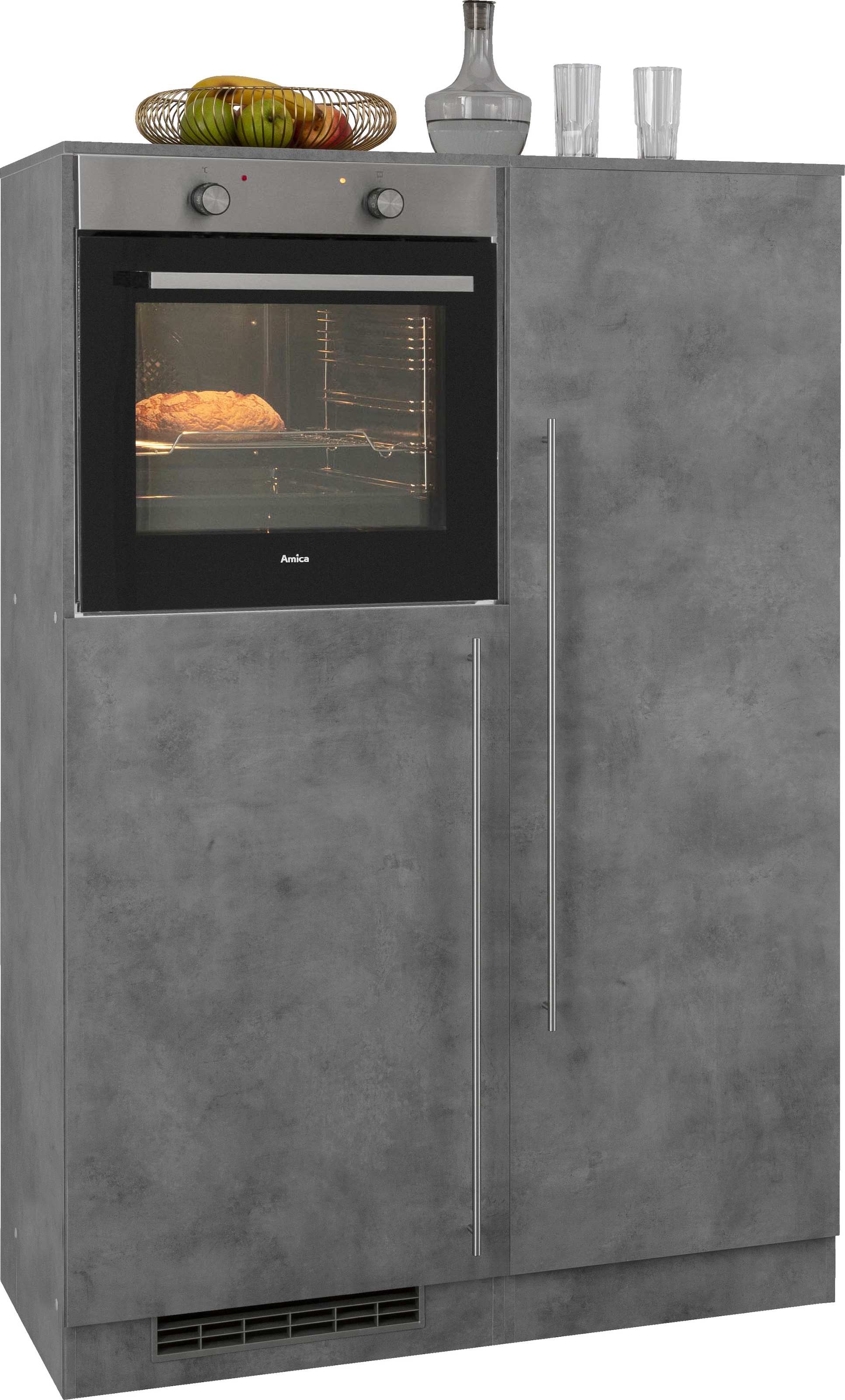 wiho Küchen Küche »Chicago«, Back-/Kühlmodul, wahlweise mit E-Geräten, Breite 110 cm