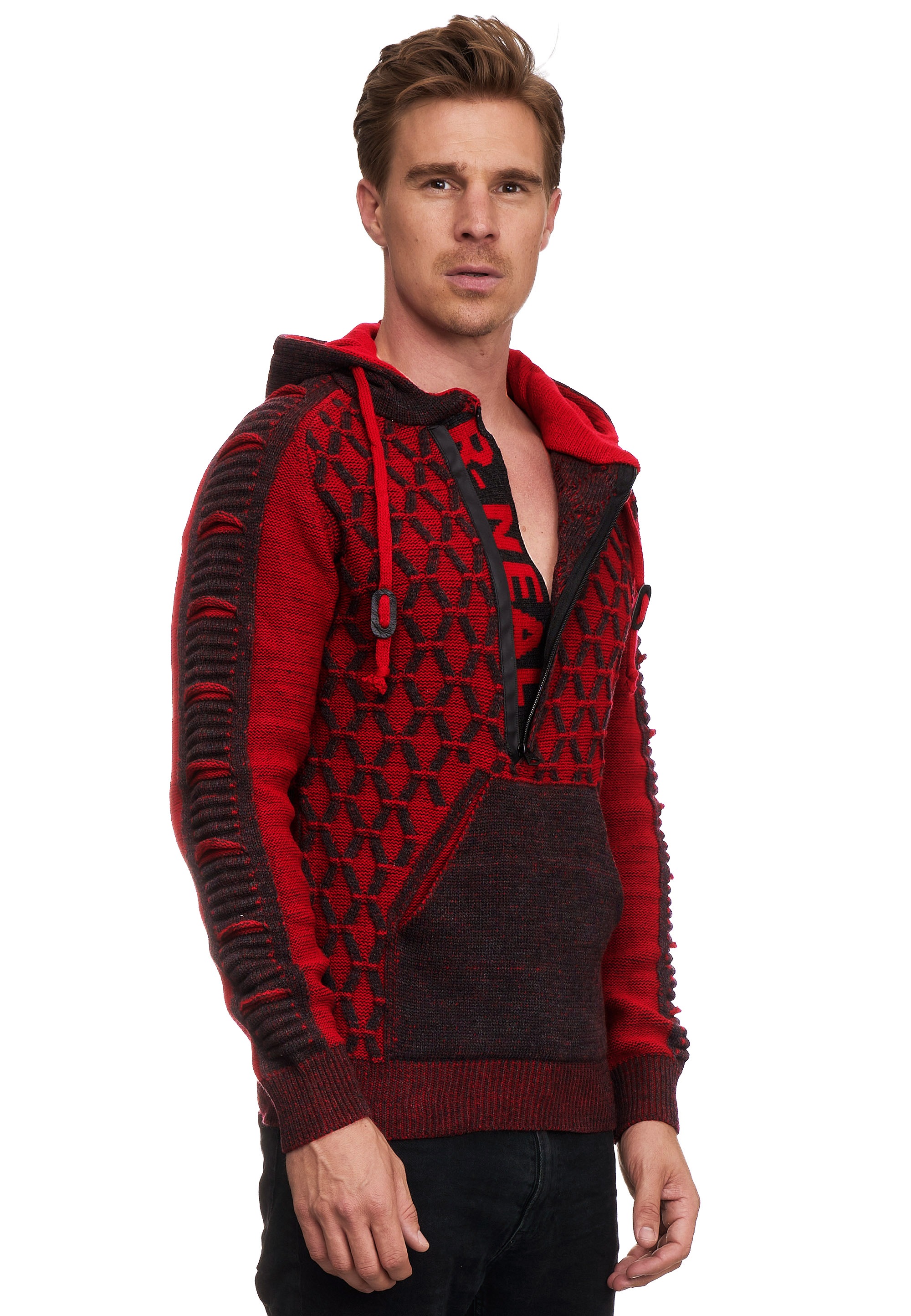 Rusty Neal Kapuzensweatshirt, in ausgefallenem Design