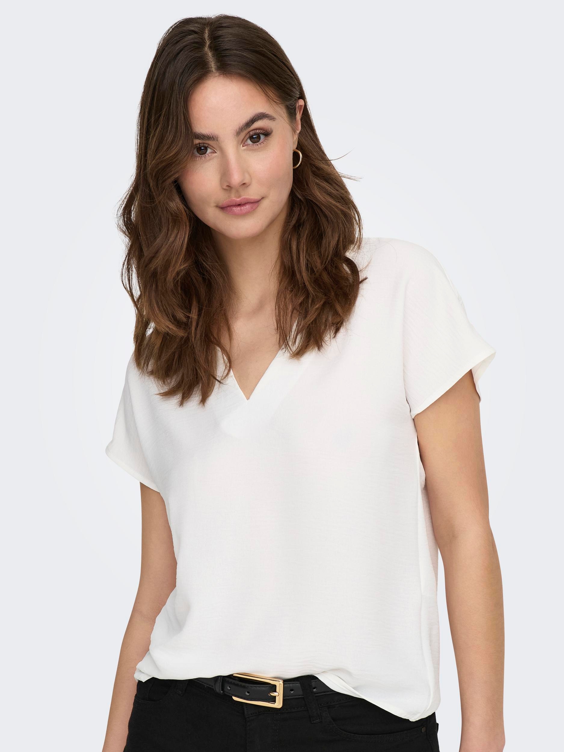 JDY Blusenshirt »JDYLION S/S TOP WVN NOOS« online kaufen | BAUR