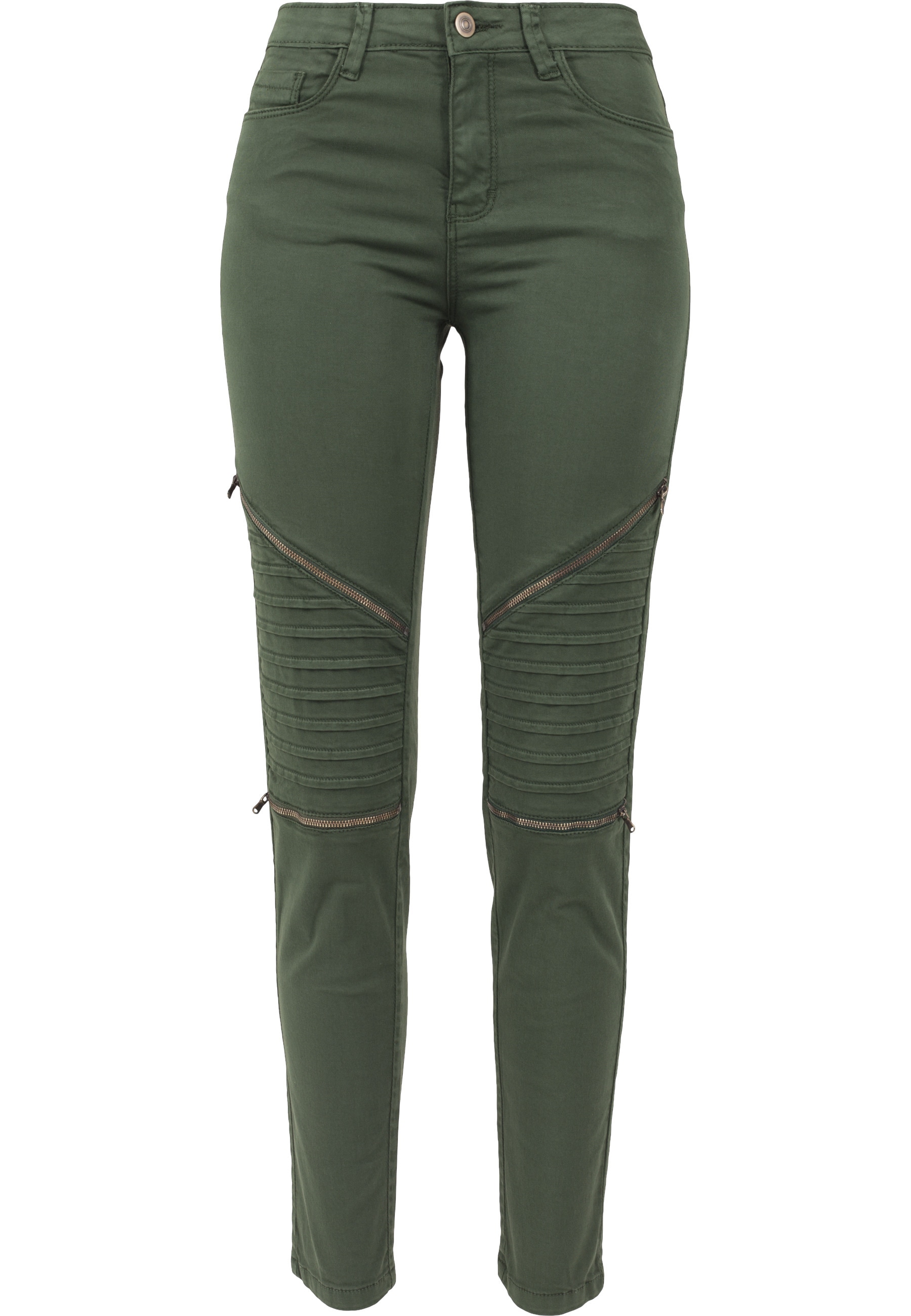 URBAN CLASSICS Bequeme Jeans "Urban Classics Damen Ladies Stretch Biker Pants" 1 Stk.