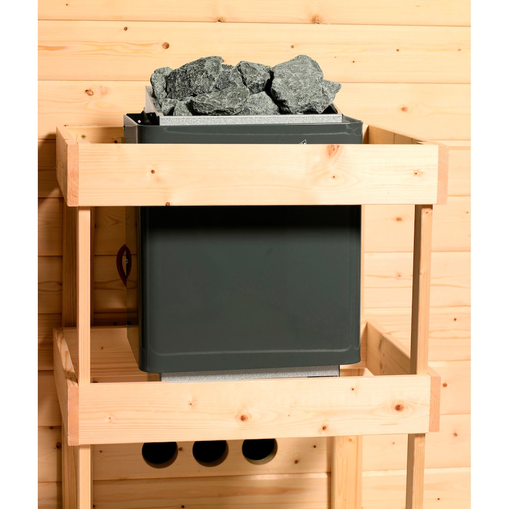 welltime Sauna »Trixi«, 4,5-kW-Ofen mit int. Steuerung