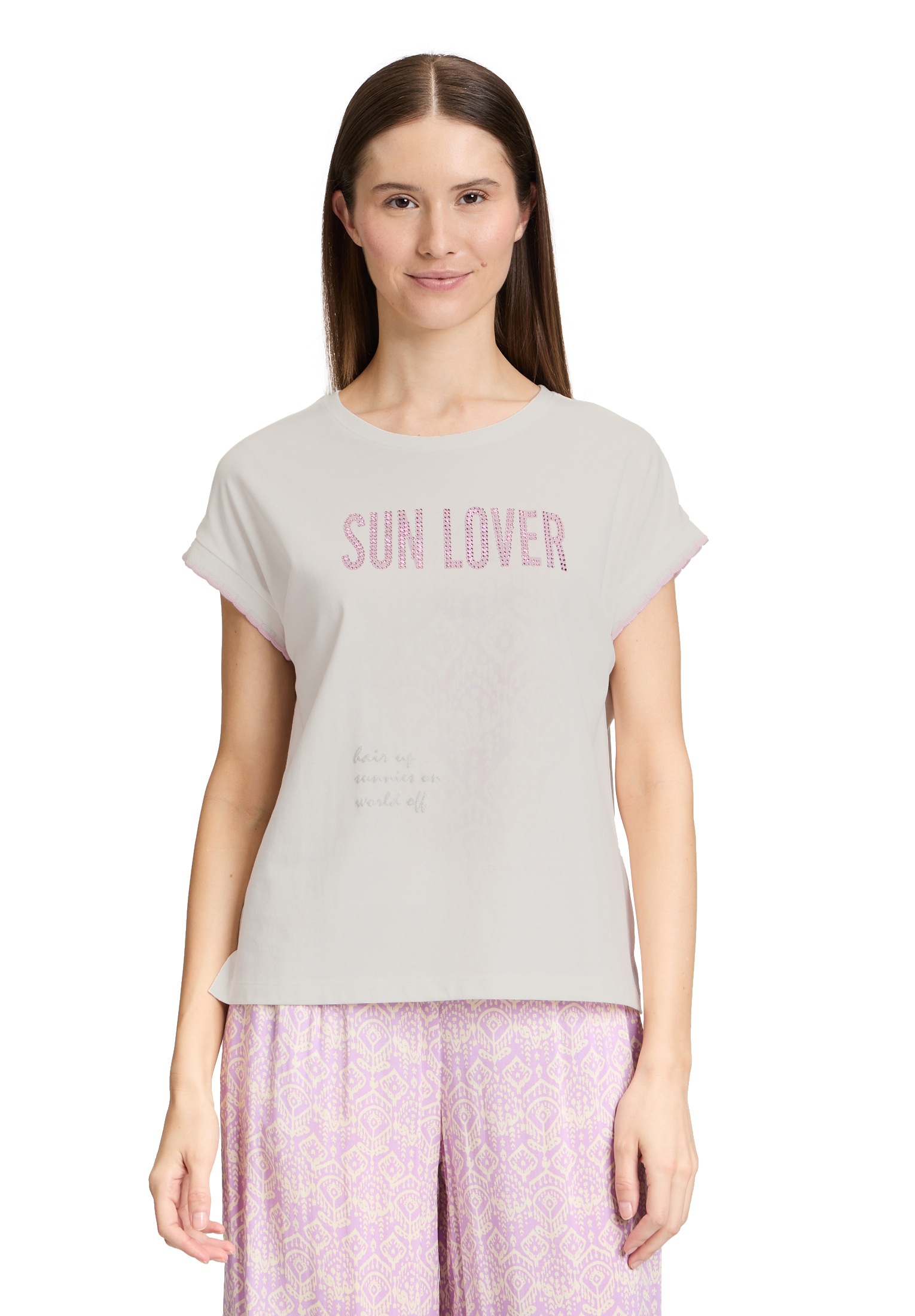 Cartoon Kurzarmshirt "Cartoon Damen Printshirt mit Rundhalsausschnitt", (1 günstig online kaufen