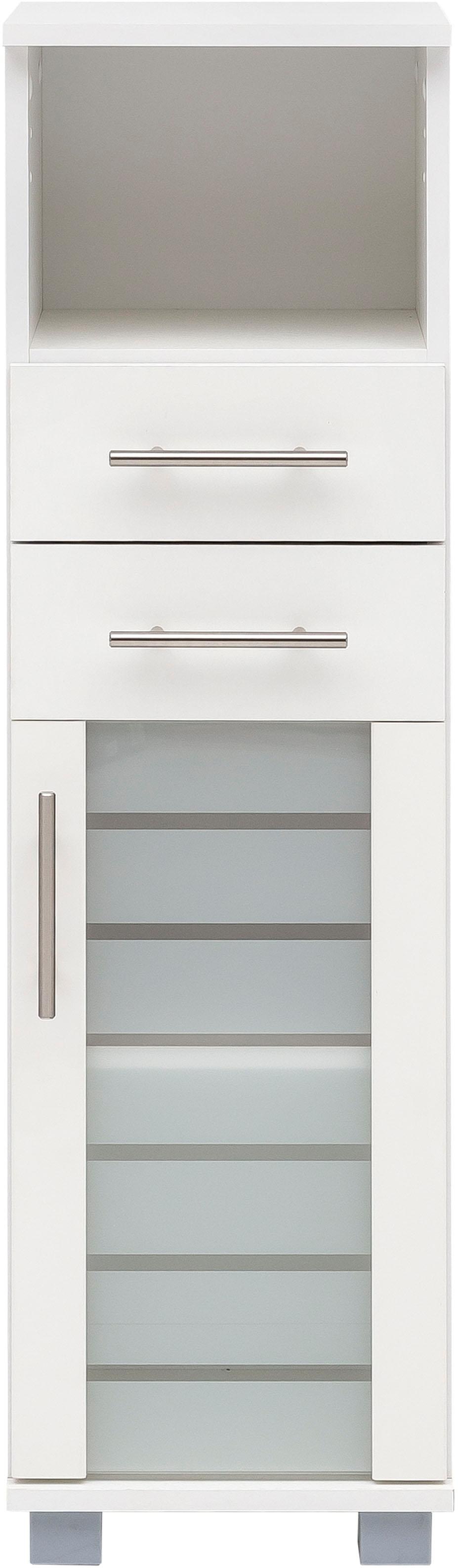 Schildmeyer Midischrank »Nikosia«, Breite 30 cm, mit Glastür, 2 Schubladen, MDF-Fronten, Metallgriffe