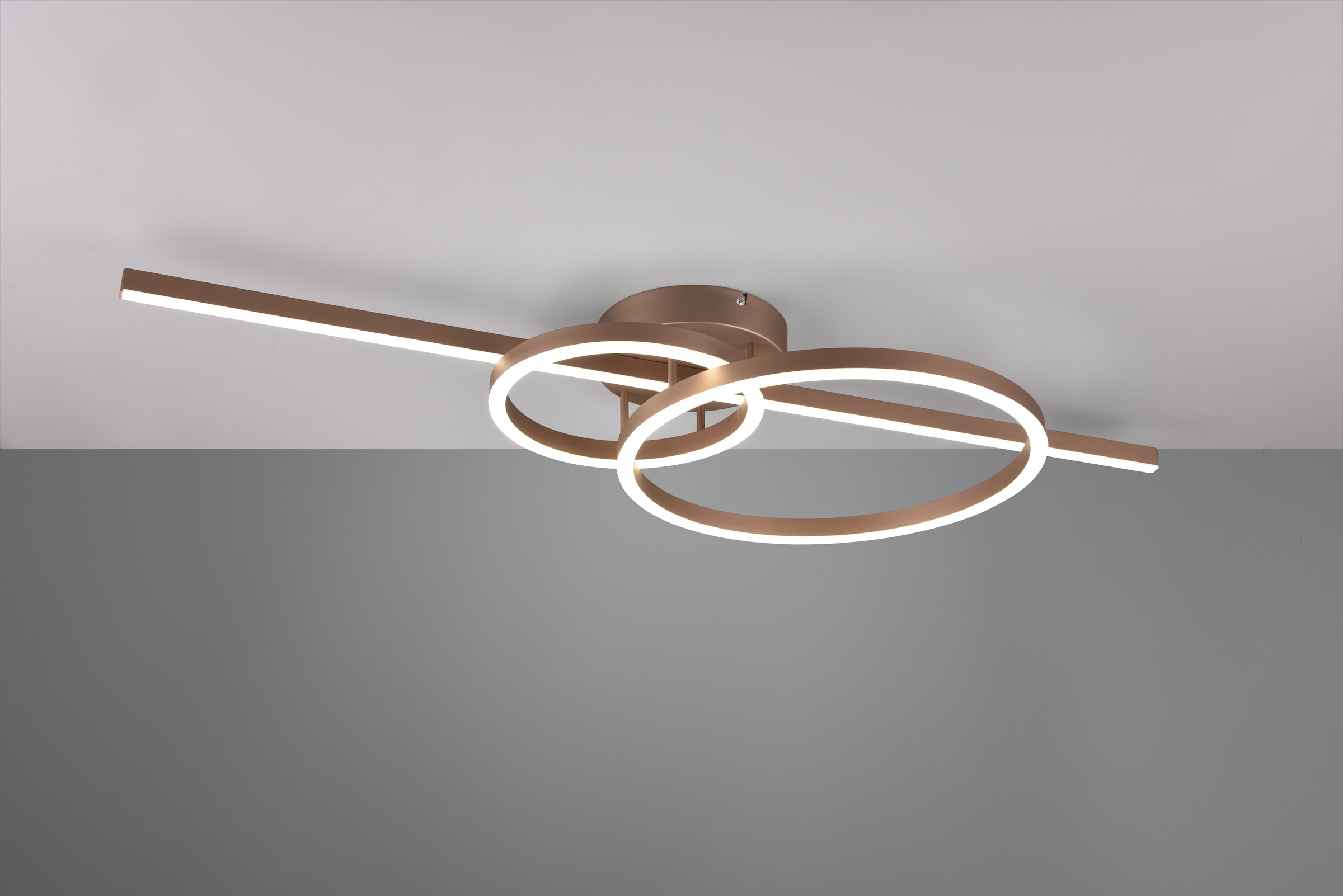 TRIO Leuchten LED Deckenleuchte »MONTILLA, Deckenlampe mit Fernbedienung Lichtfarbe einstellbar dimmbar«, 1 flammig, Leuchtmittel LED-Board | LED fest integriert, Memoryfunktion + Nachtlicht, als Wandlampe oder Deckenlampe 6300 Lumen