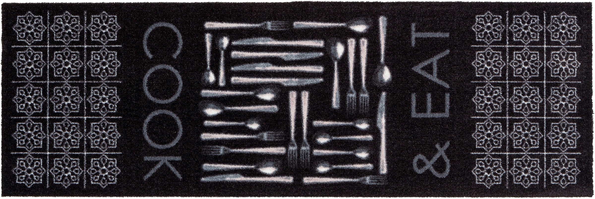 Läufer ASTRA "Miabella 1669" Gr. 17, grau (anthrazit), B:50cm H:7mm L:150cm, Kunstfaser, Teppiche, Läufer, In -und Outdoor geeignet
