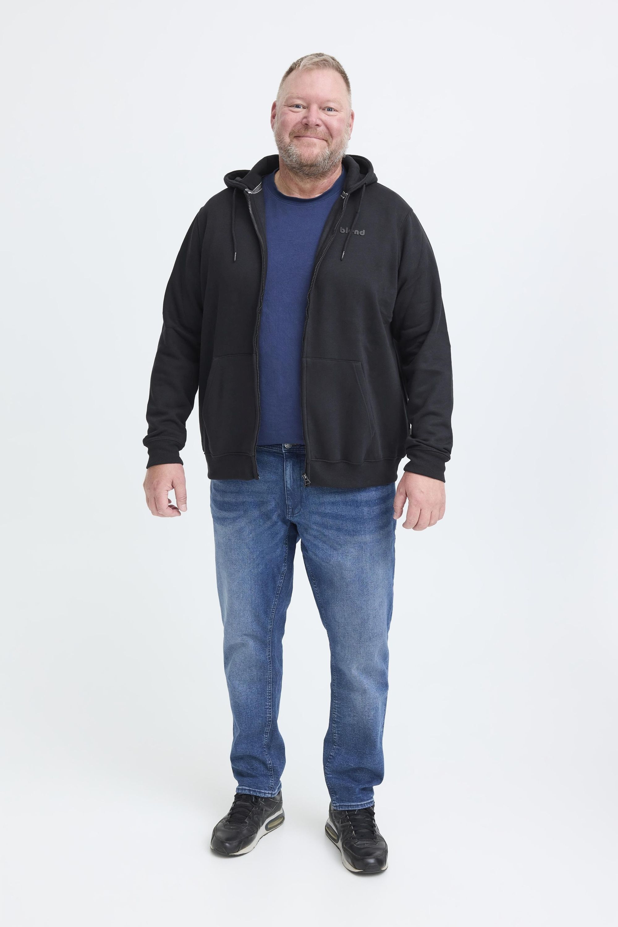 Thumbnail - Blend Kapuzensweatjacke "BHDOWNTON FULLZIP" Gemütliche Sweatjacke mit Kapuze und Print