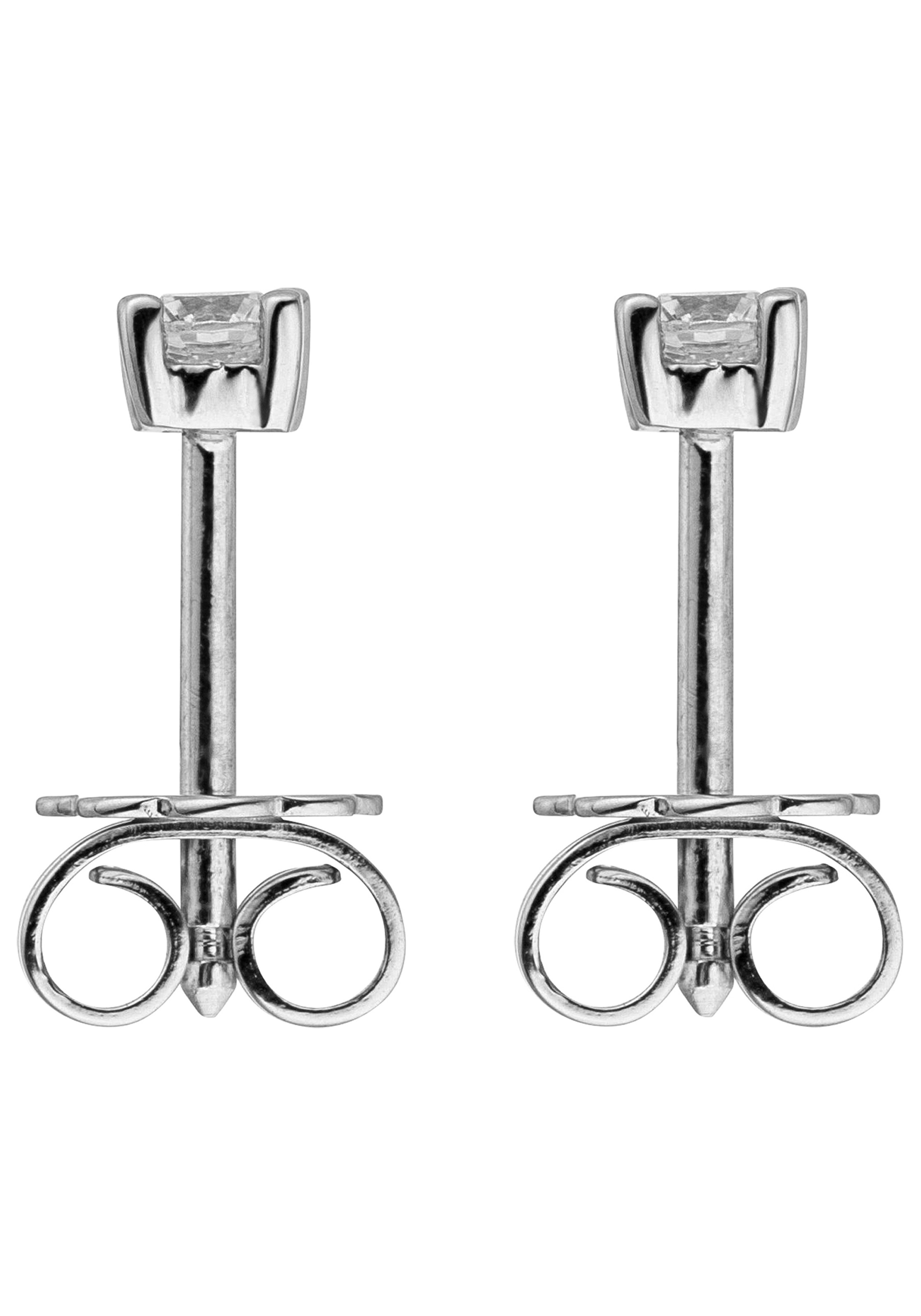 JOBO Paar Ohrstecker »Ohrringe Solitär Diamanten Brillanten 0,14 ct.« 585 Weißgold