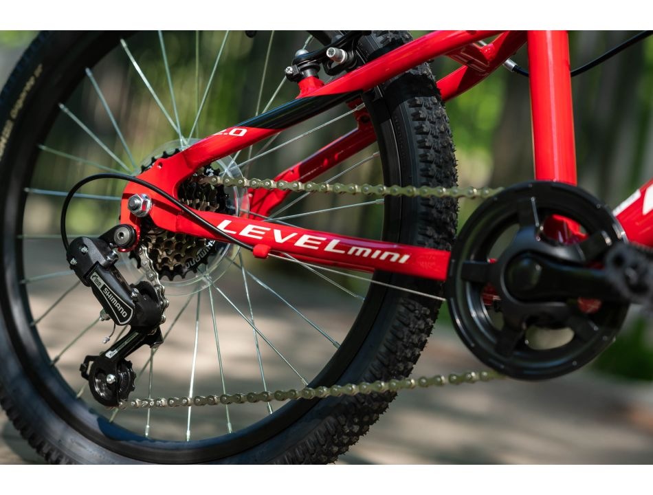 Kross Kinderfahrrad »20" Kinder-MTB Level Mini 2.0 6 Gänge 2026« 6 Gang Shimano Tourney TY21 Schaltwerk Kettenschaltung