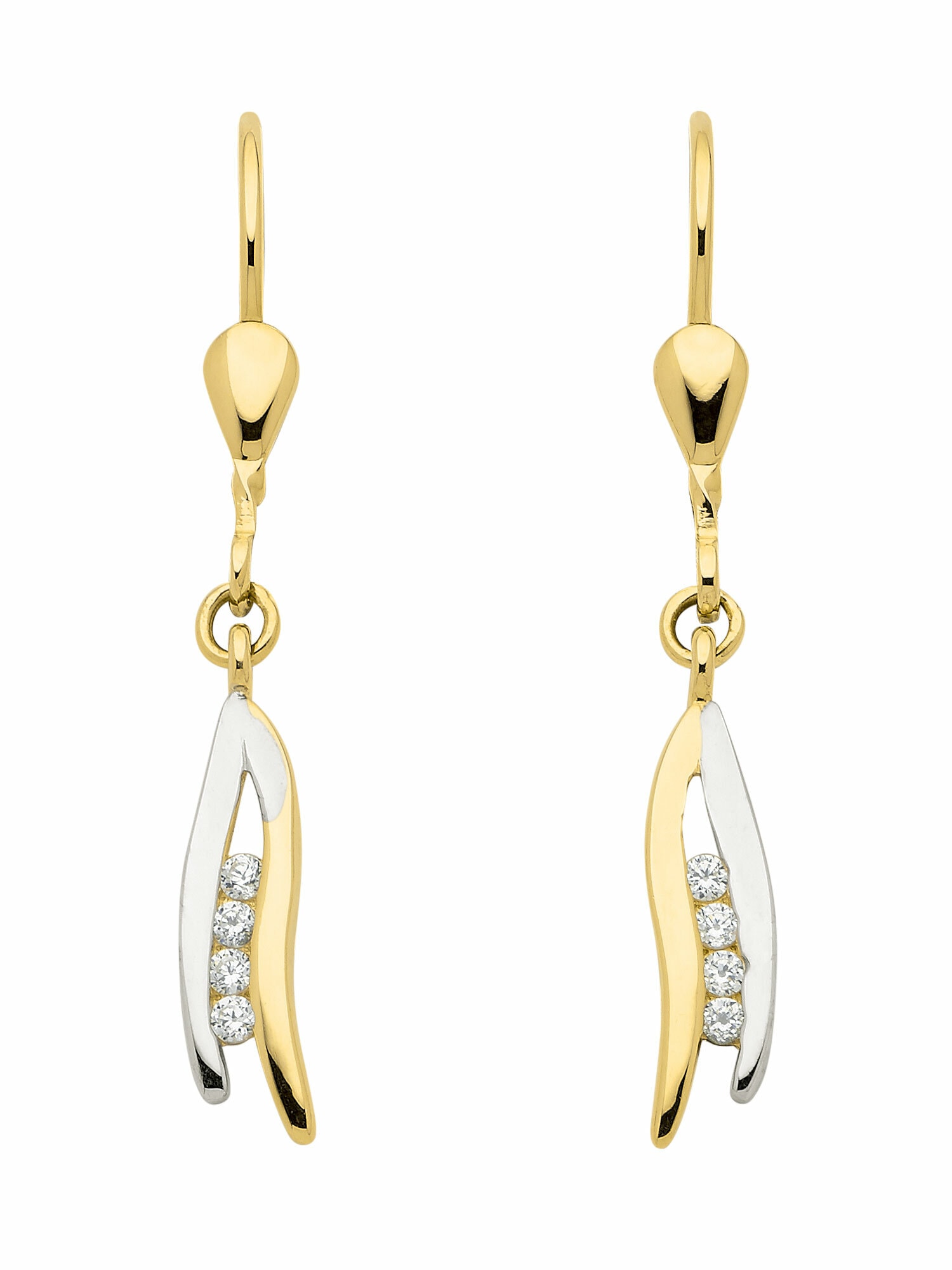 Adelia´s Paar Ohrhänger »333 Gold Ohrringe Ohrhänger mit Zirkonia«, mit  Zirkonia Goldschmuck für Damen bestellen | BAUR