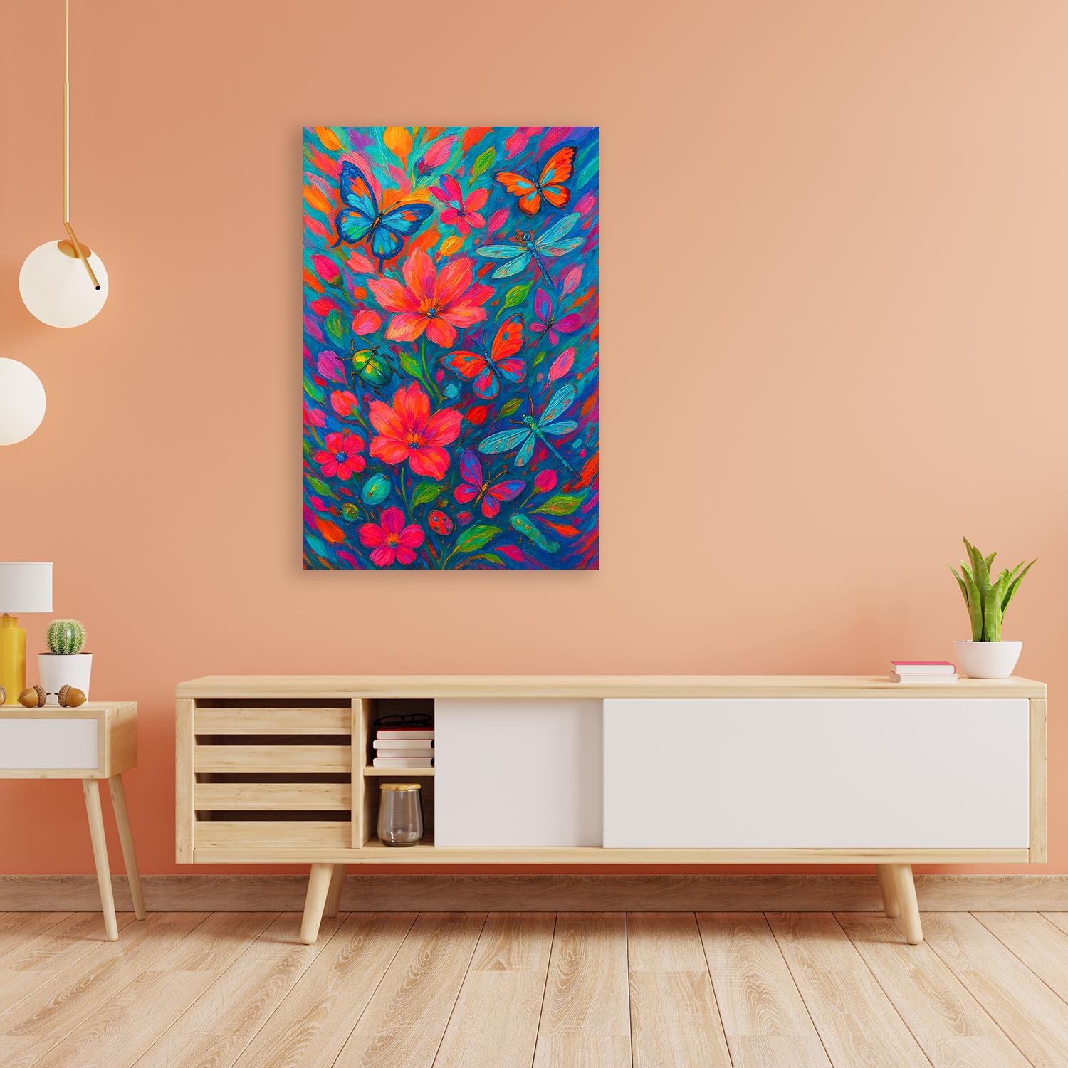queence Acrylglasbild "Wiese" Blumen  Blumenbilder  Blumenwiese  Blätter  B günstig online kaufen