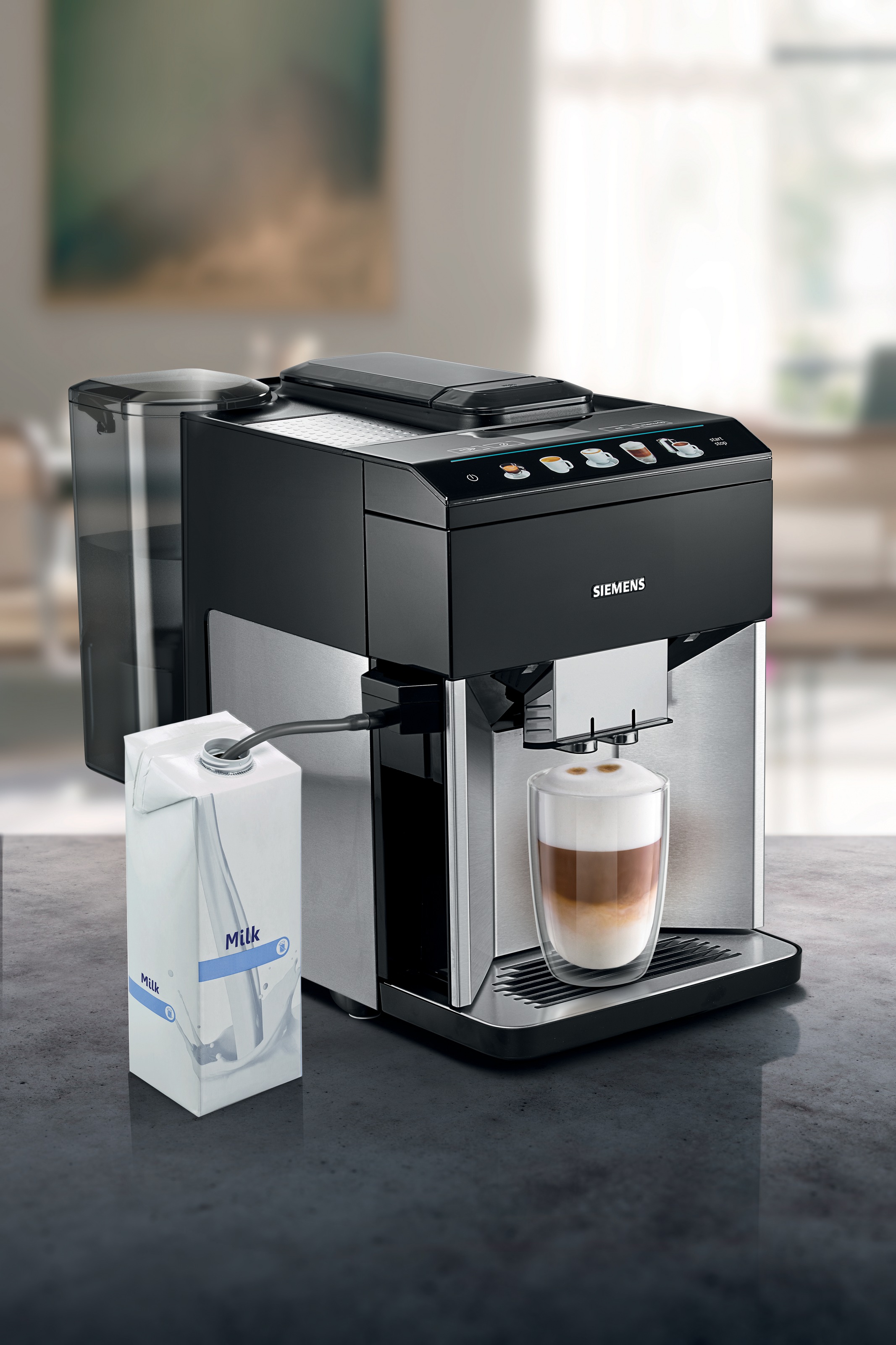 SIEMENS Milchschlauch-Adapter »TZ50001«, (1 tlg.), zur Nutzung externer Milchbehältnisse, spülmaschinengeeignet, schwarz