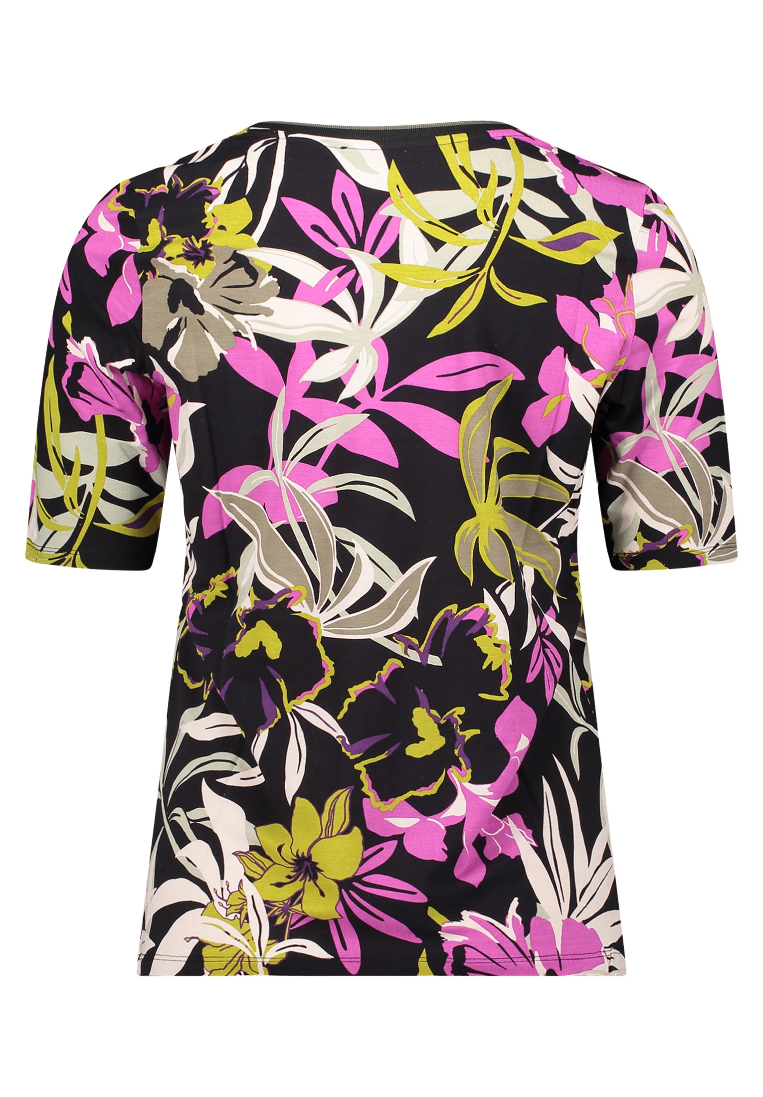 Betty Barclay Kurzarmshirt »Betty Barclay Basic Shirt mit Print«, (1 tlg.), Rippbündchen