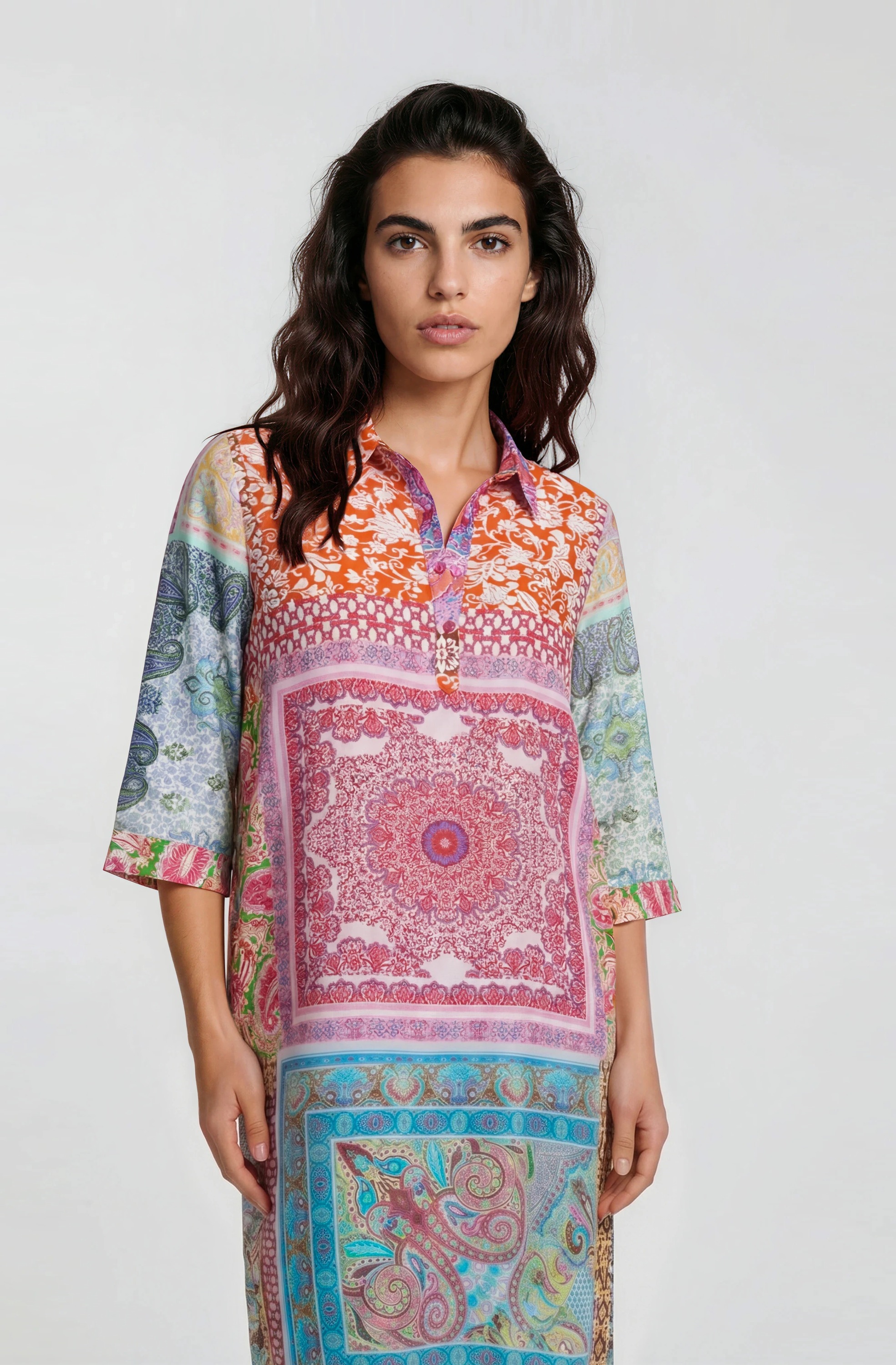 Milano Italy Sommerkleid Ohne Taschen aus pflegeleichter Viskose