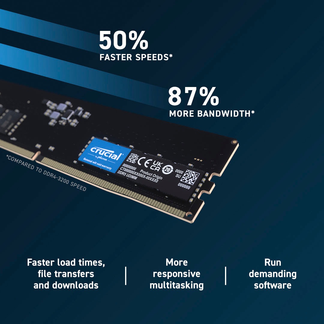 Crucial Arbeitsspeicher »16GB DDR5-5600 UDIMM«