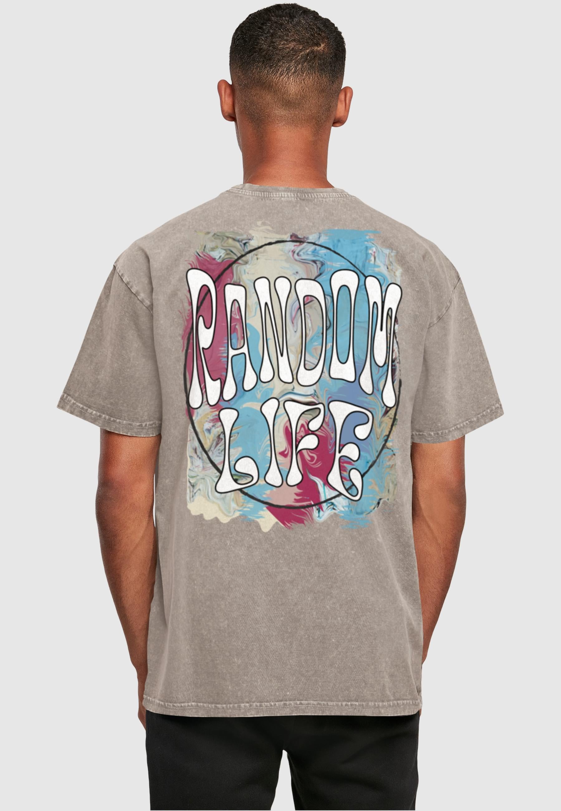 Merchcode T-Shirt »Merchcode Herren Random Life Acid Washed Heavy Oversized Tee«, (1 tlg.)