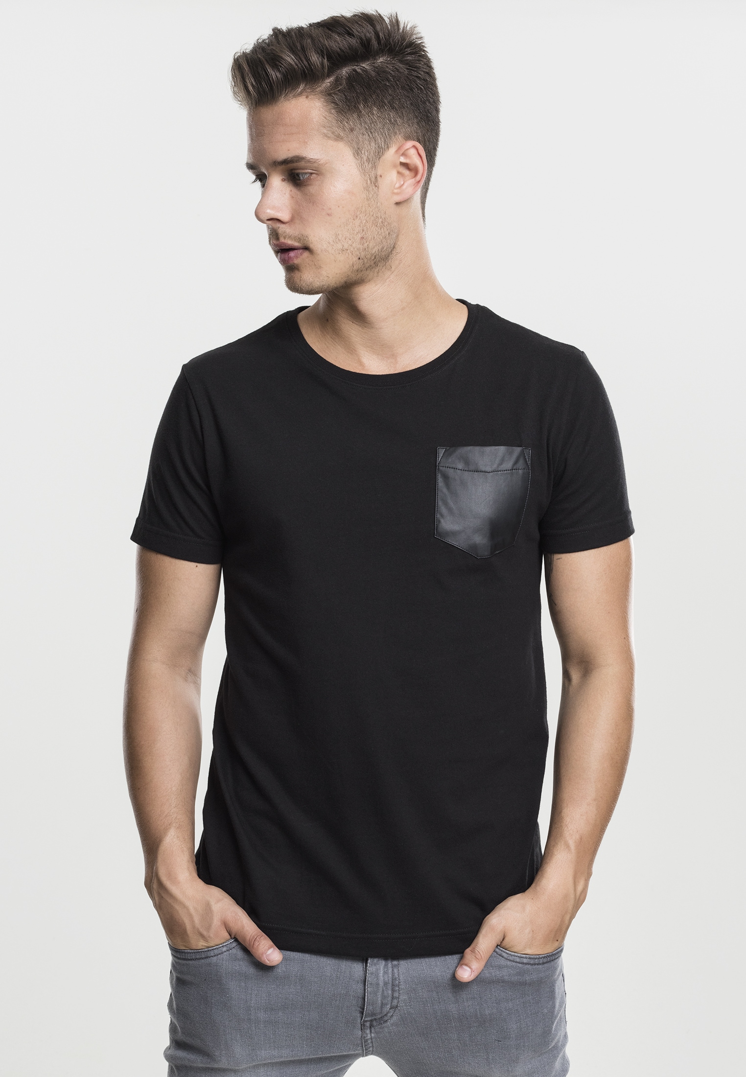 URBAN CLASSICS T-Shirt »T-Shirt Synthetic Leather Pocket Tee«, (1 tlg.) ▷  für | BAUR