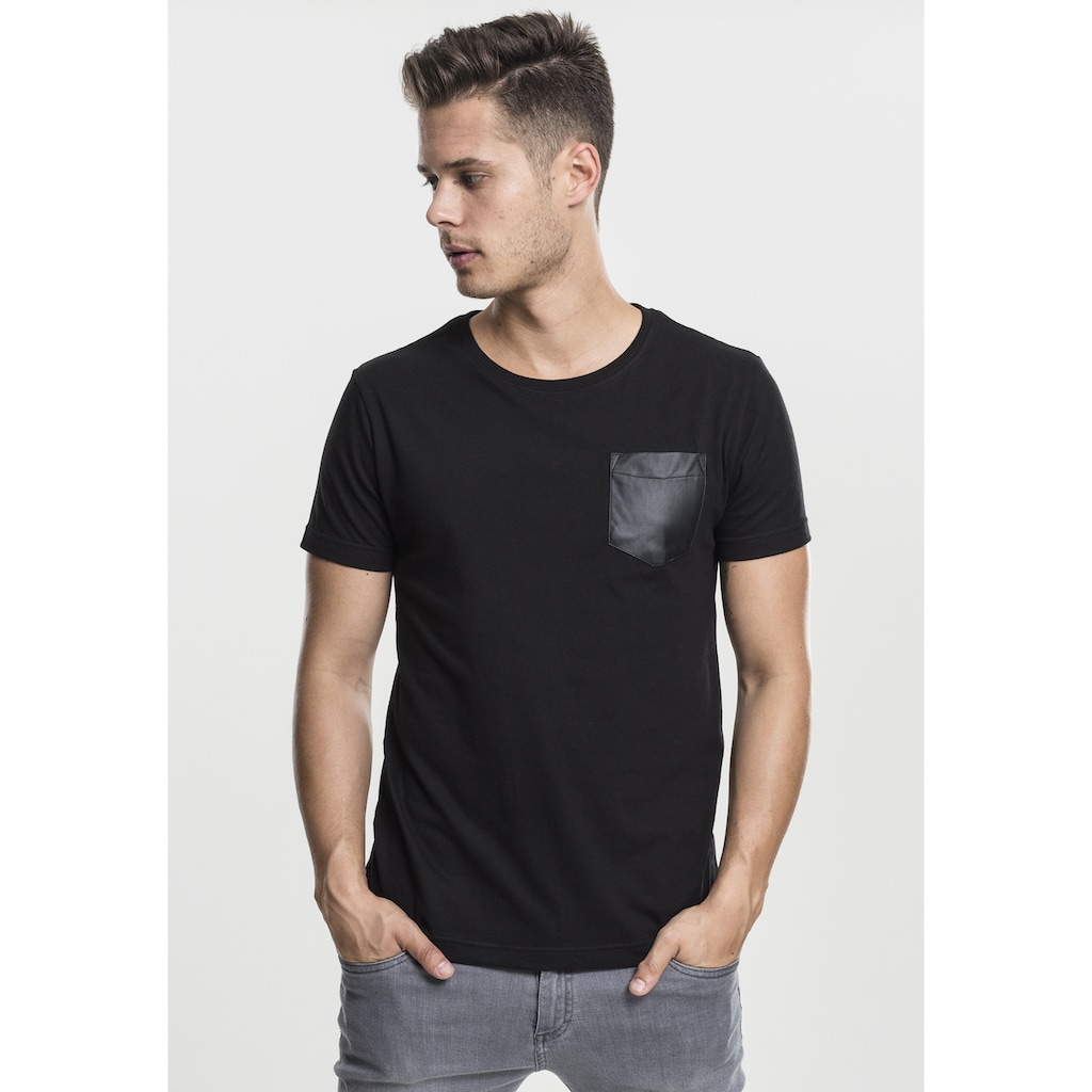 URBAN CLASSICS T-Shirt »T-Shirt Synthetic Leather Pocket Tee« (1 tlg.)