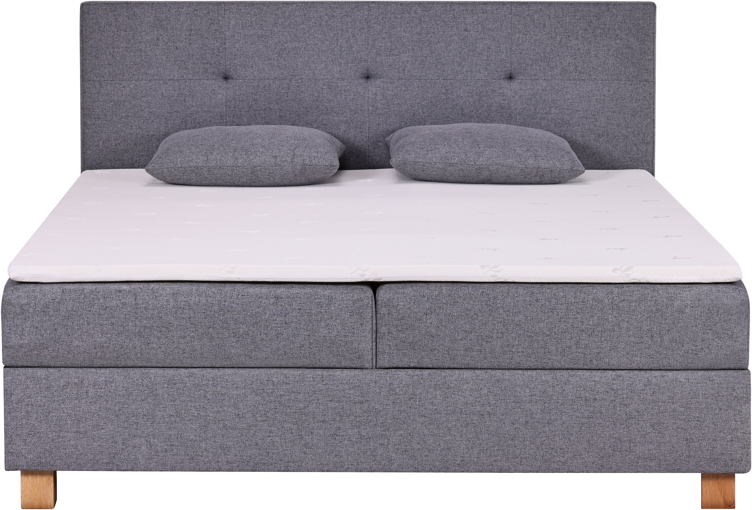 Home affaire Boxbett »Oyré inkl. Bettkasten, erhältlich in der Größe 180x200cm« mit Holzfüße in eichefarben