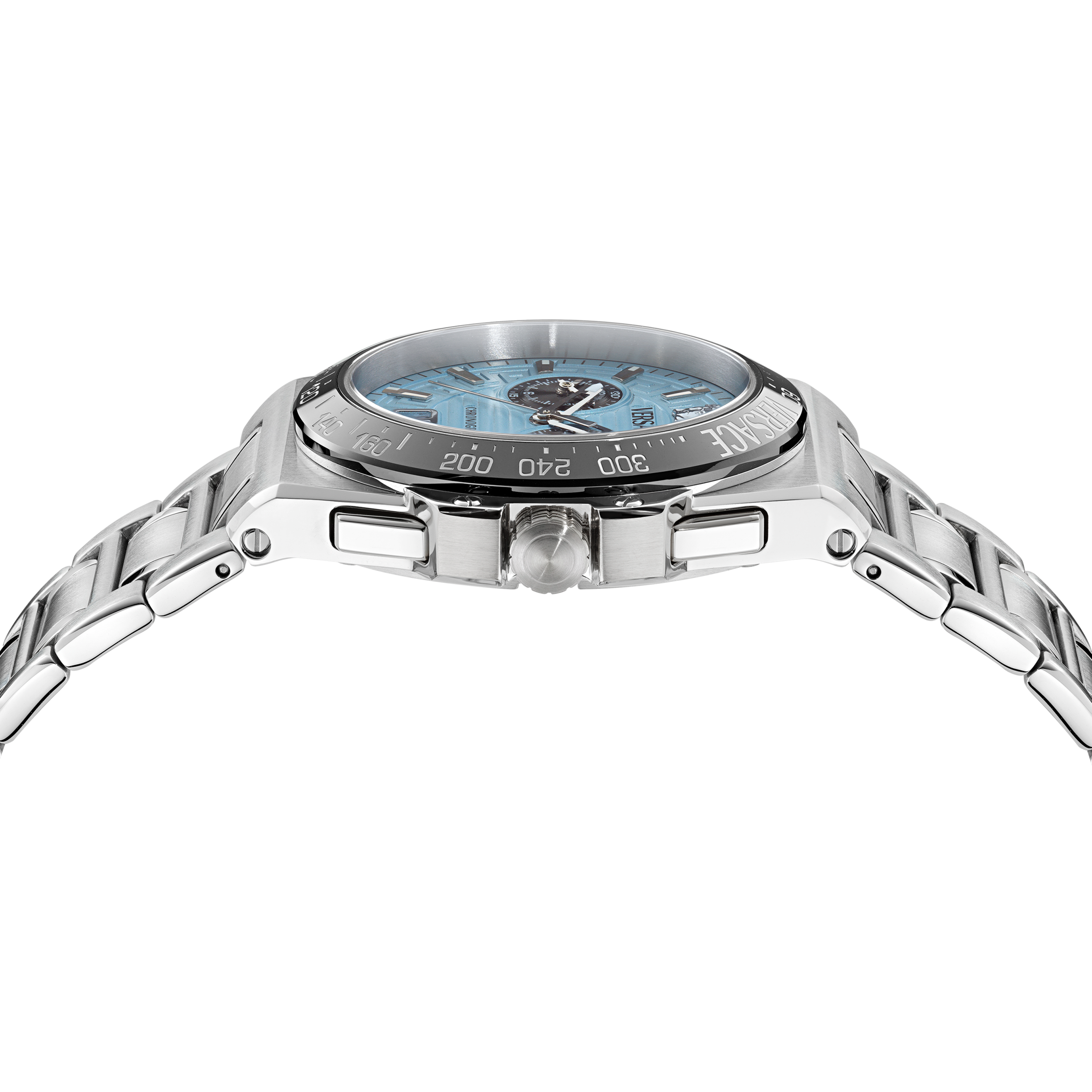 Versace Chronograph »GRECA REACTION« Quarzuhr, Armbanduhr, Herrenuhr, Swiss Made, Edelstahlarmband, analog