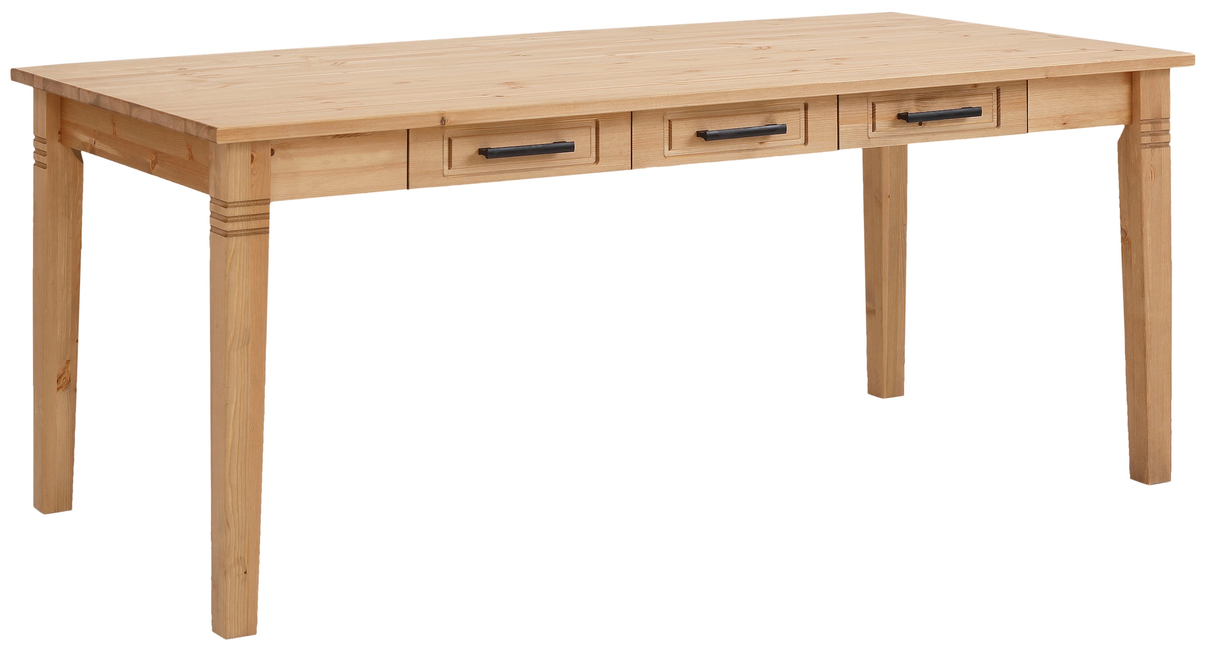 Home affaire Esstisch "Anabel, Schubkästen mit schwarzen Metallgriffen", au günstig online kaufen