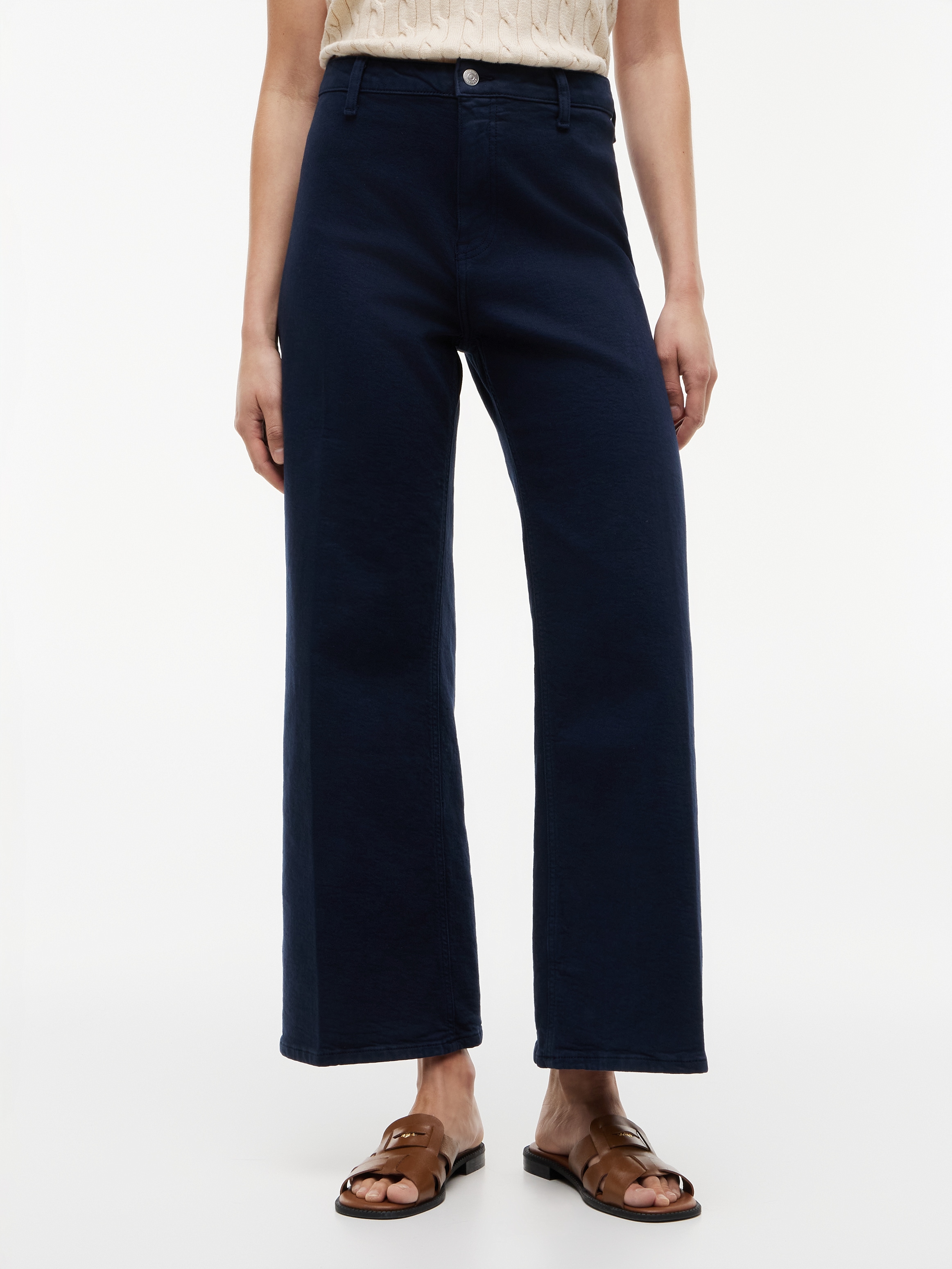 Tommy Hilfiger High-waist-Jeans "WIDE LEG WASHED CLR HW ANKLE" Baumwollmischung, lässig geschnitten, knöchellang