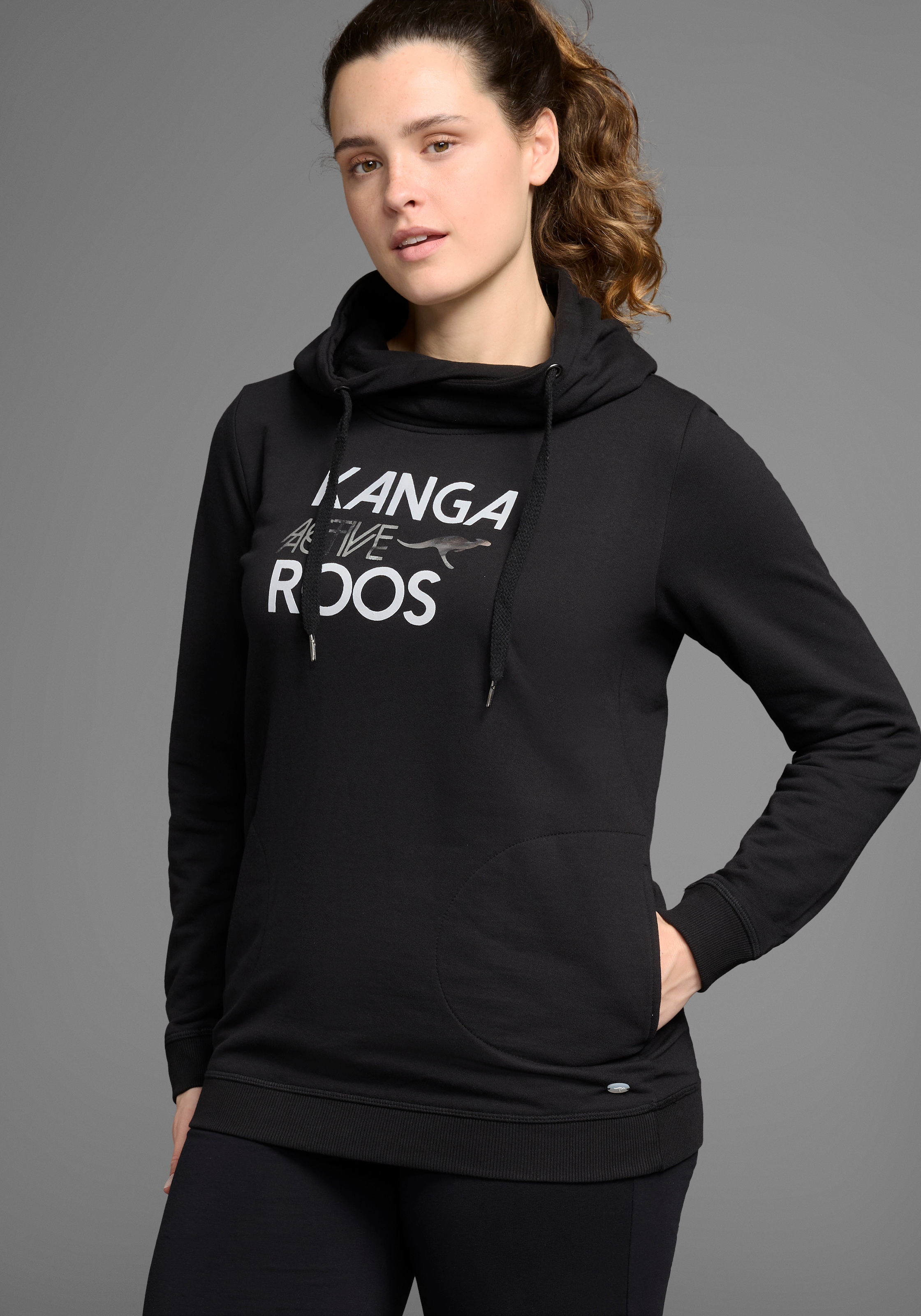 KangaROOS Sweatshirt, lange Ärmel, figurumspielende Passform, große Größen günstig online kaufen