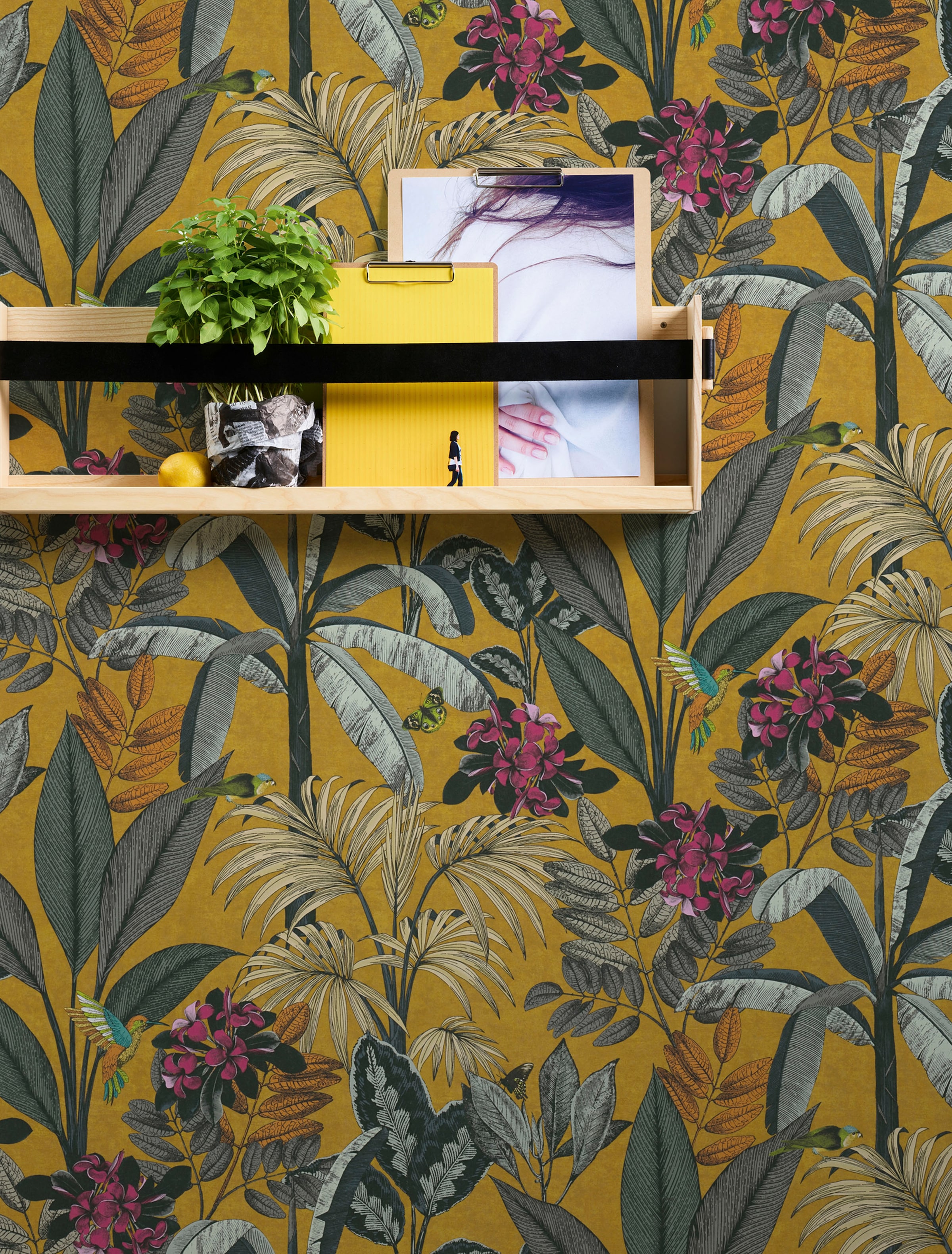 A.S. Création Vliestapete »PintWalls Dschungeltapete Floral«, matt-gemustert-neutral, Blätter Tapeten Wohnzimmer Schlafzimmer Küche modern Design Wandtapete