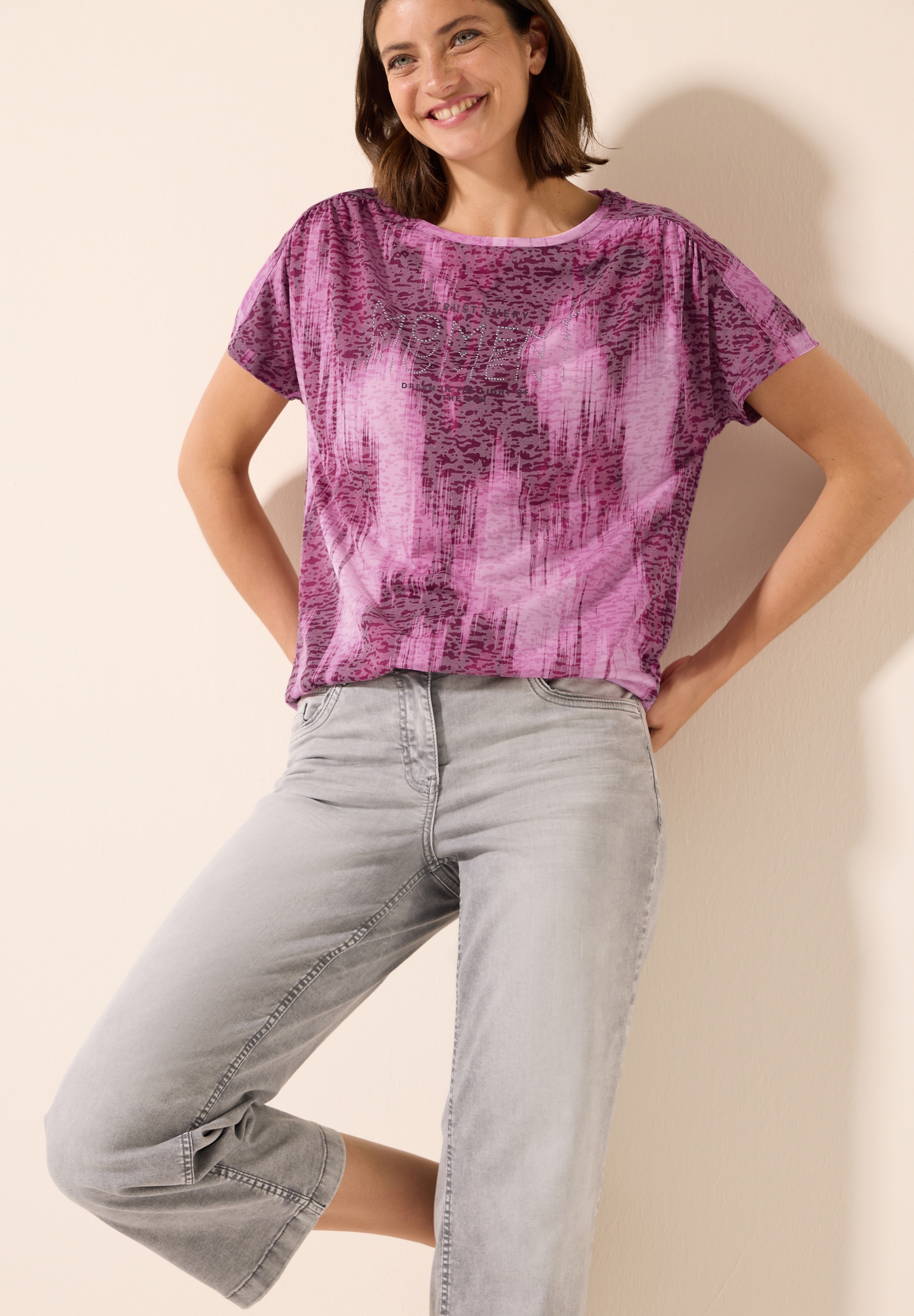 Cecil T-Shirt mit Elastiksaum