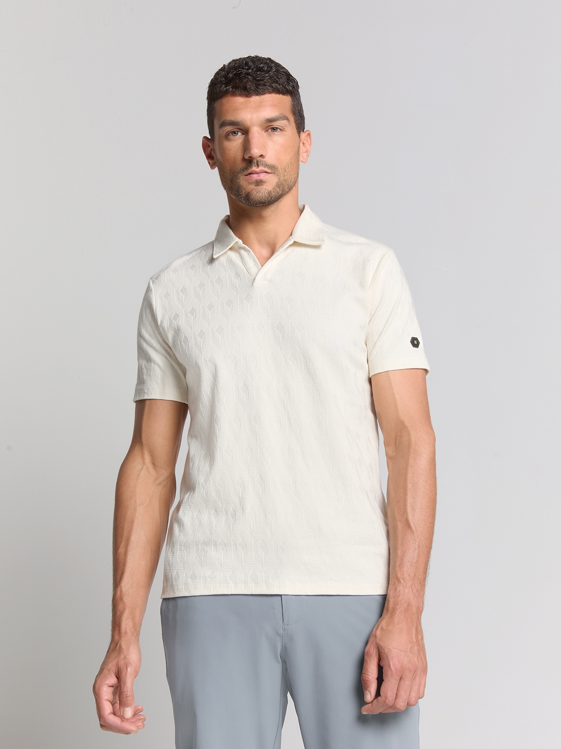NO EXCESS T-Shirt "No Excess Jacquard Poloshirt" günstig online kaufen