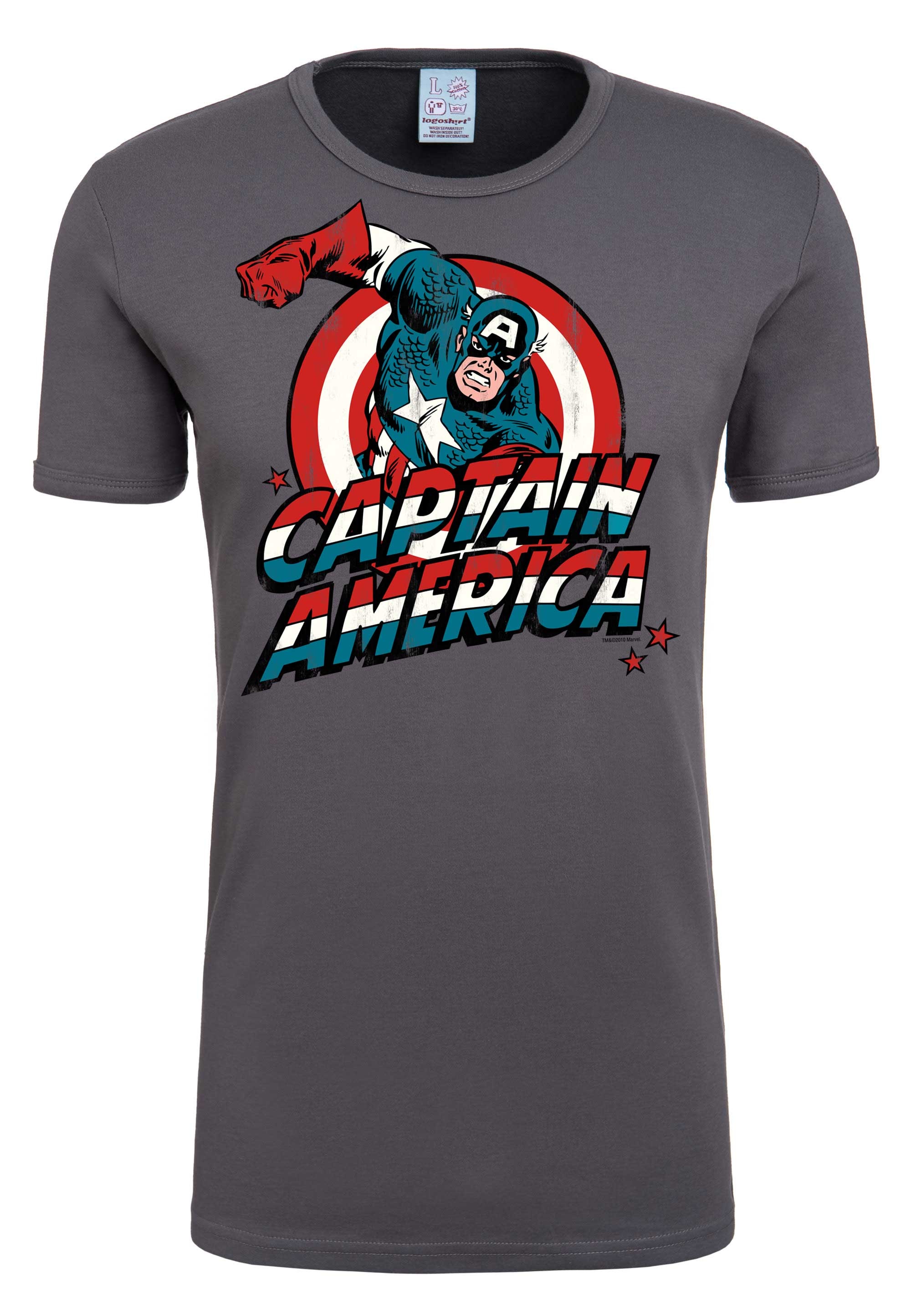 LOGOSHIRT T-Shirt »Captain America«, mit lizenzierten Originaldesign